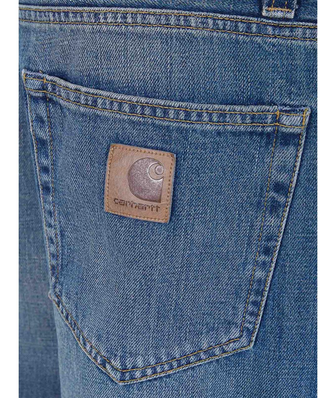 CARHARTT Синие хлопковые прямые джинсы, фото 3