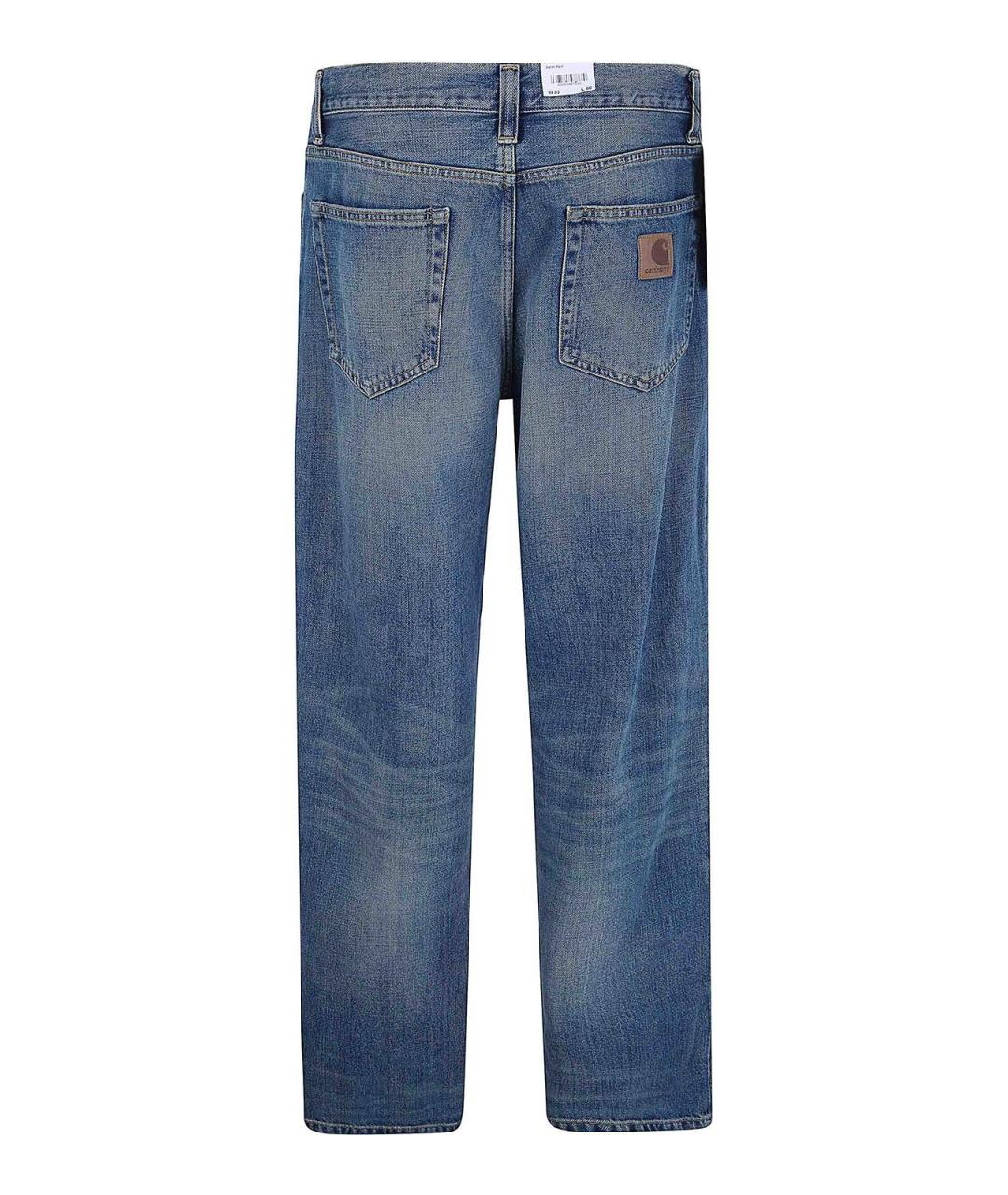 CARHARTT Синие хлопковые прямые джинсы, фото 2