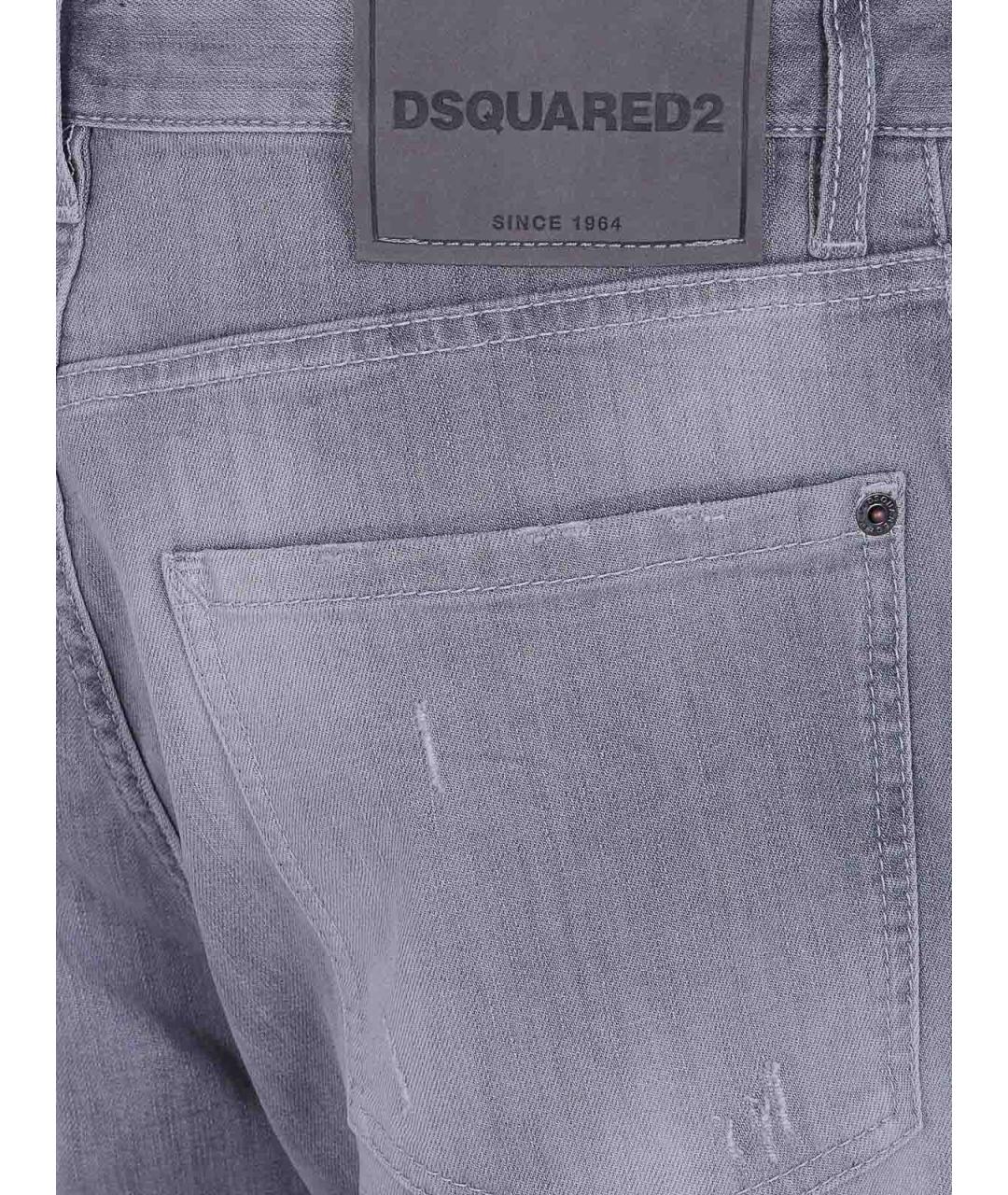 DSQUARED2 Серые хлопковые джинсы, фото 3