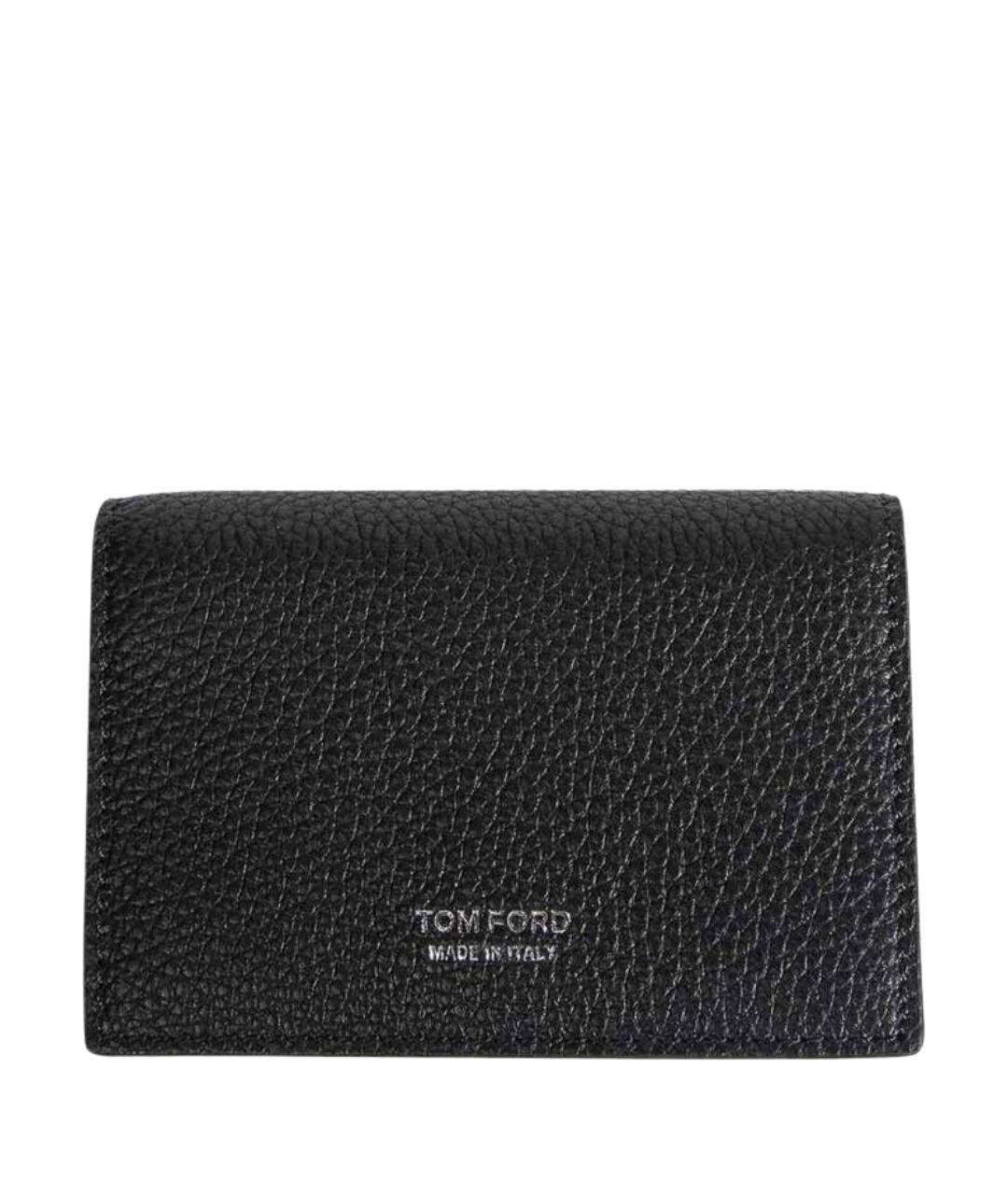 TOM FORD Черный кожаный кошелек, фото 1
