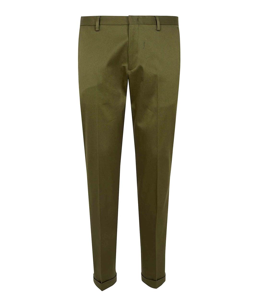 PAUL SMITH Зеленые хлопковые повседневные брюки, фото 1