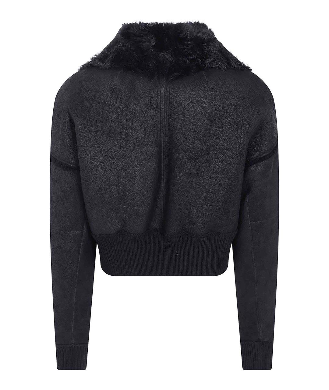RICK OWENS Черная кожаная куртка, фото 2