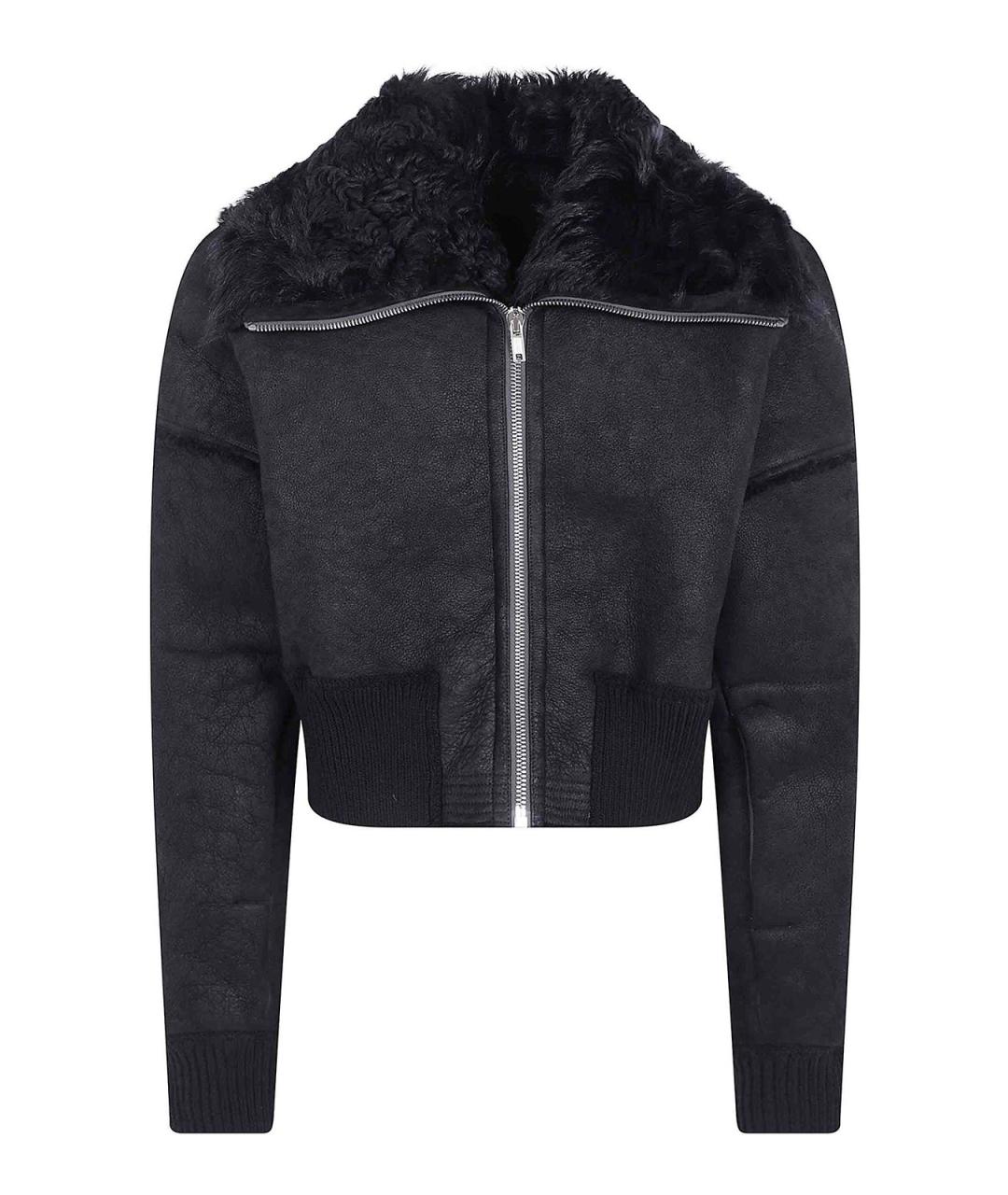 RICK OWENS Черная кожаная куртка, фото 1