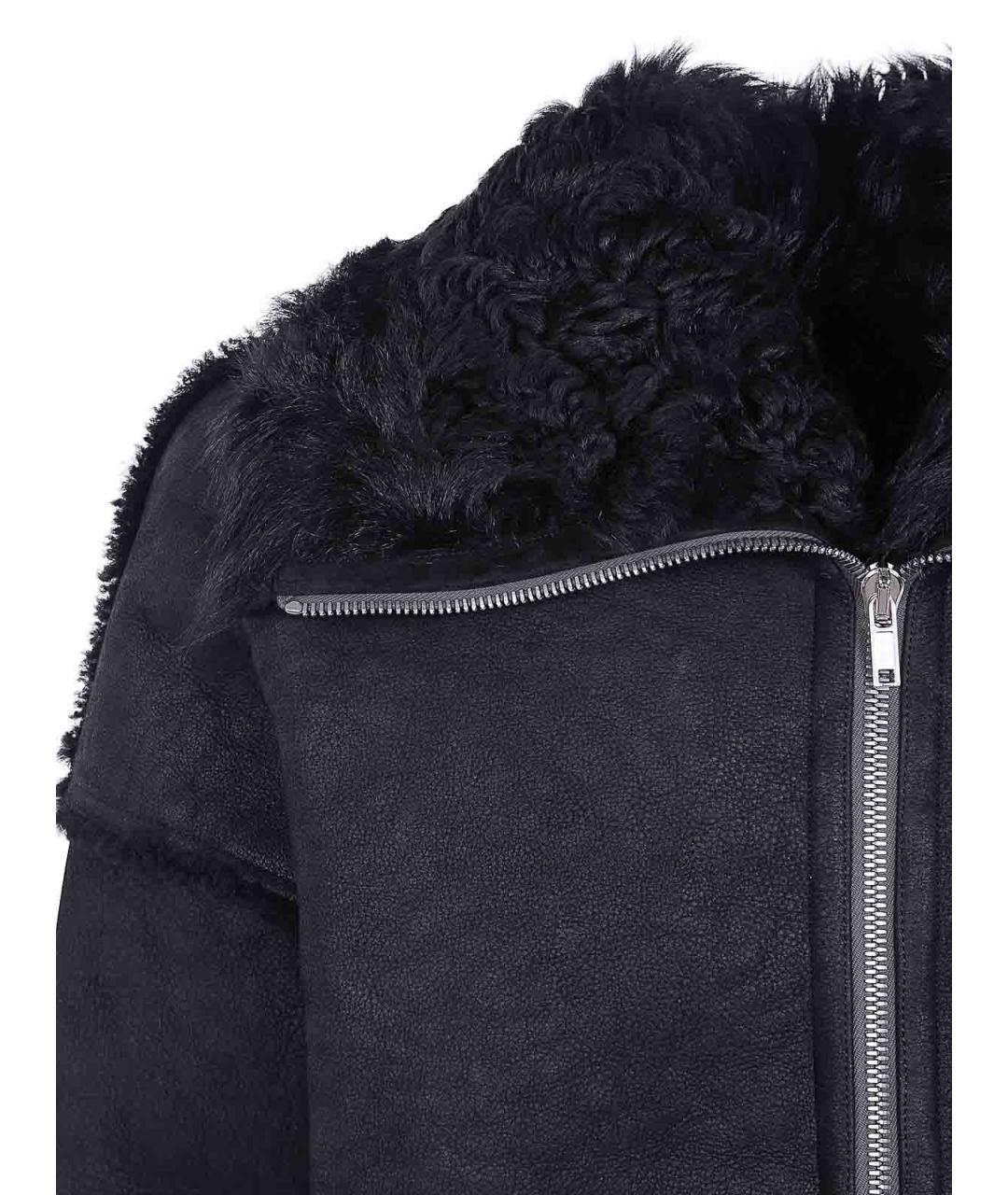 RICK OWENS Черная кожаная куртка, фото 3