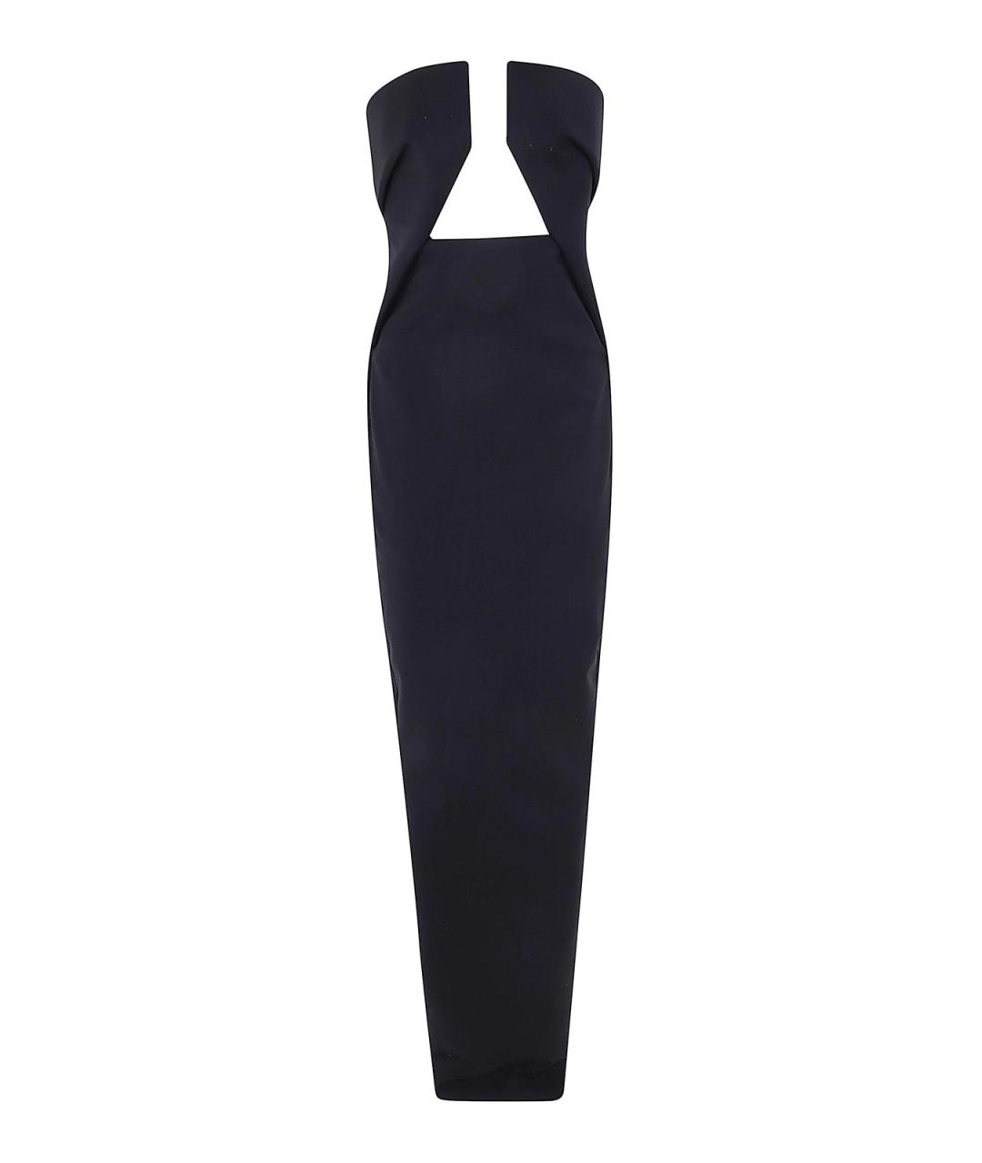 RICK OWENS Черное шерстяное вечернее платье, фото 1