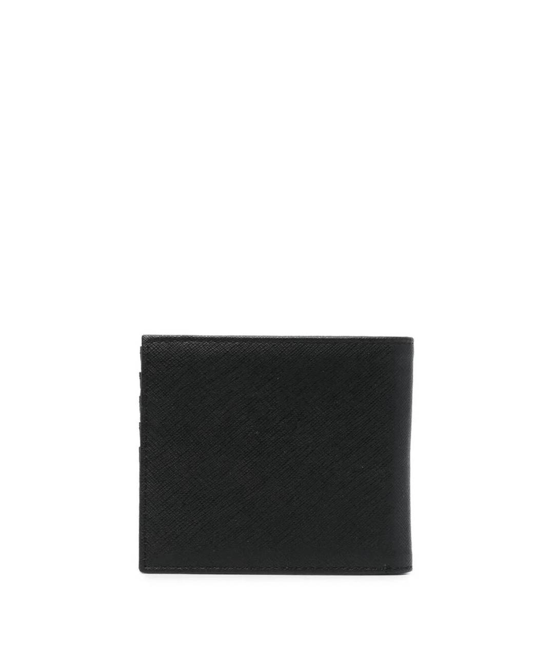 EMPORIO ARMANI Черный кожаный кошелек, фото 2
