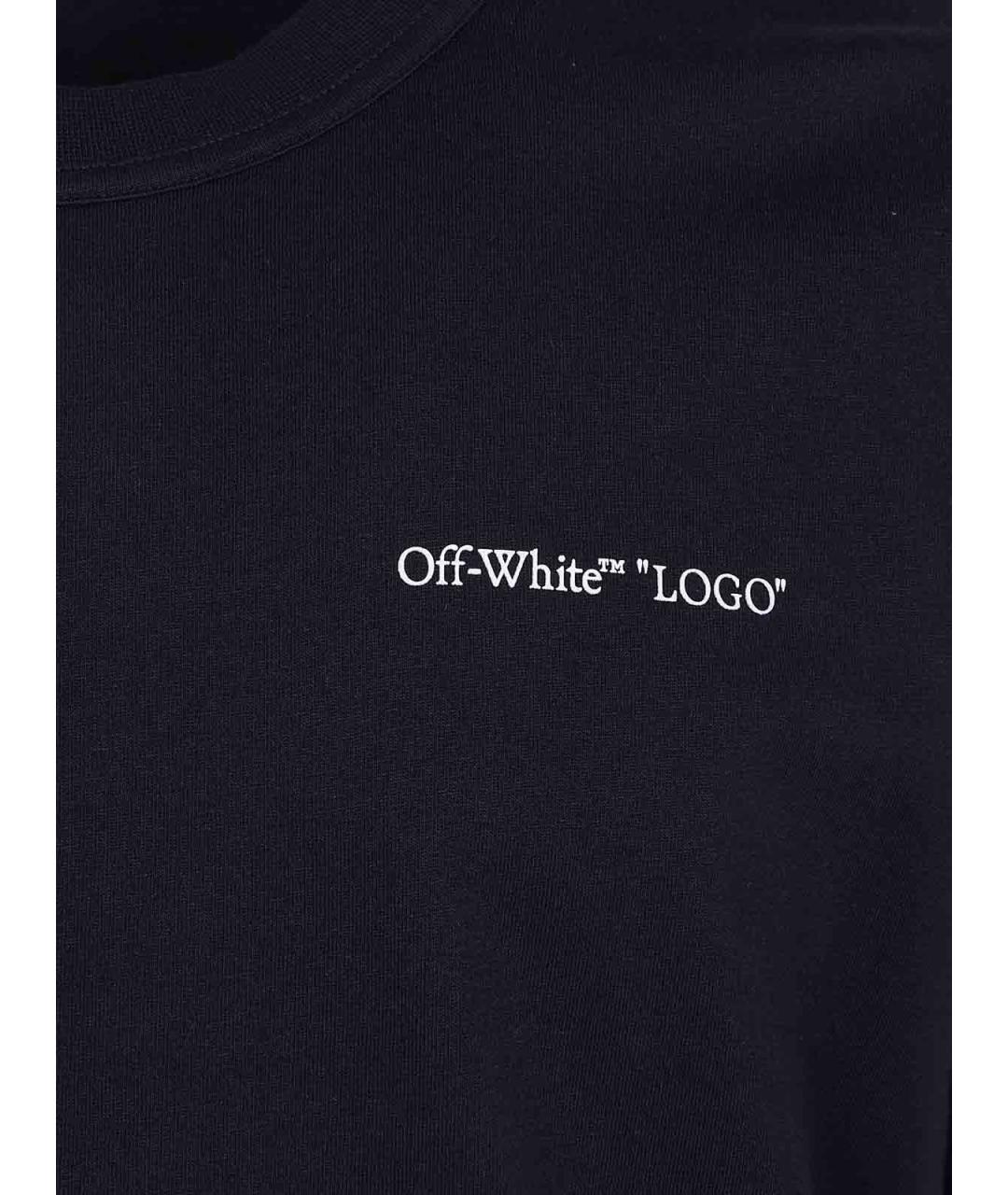 OFF-WHITE Черная хлопковая футболка, фото 3