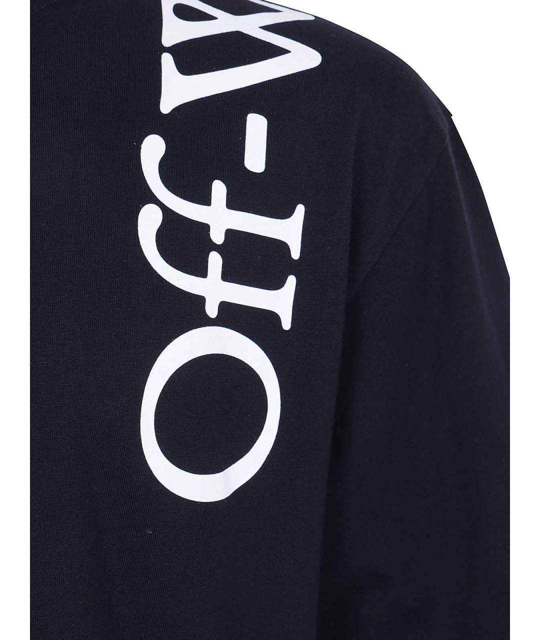 OFF-WHITE Черная хлопковая футболка, фото 3