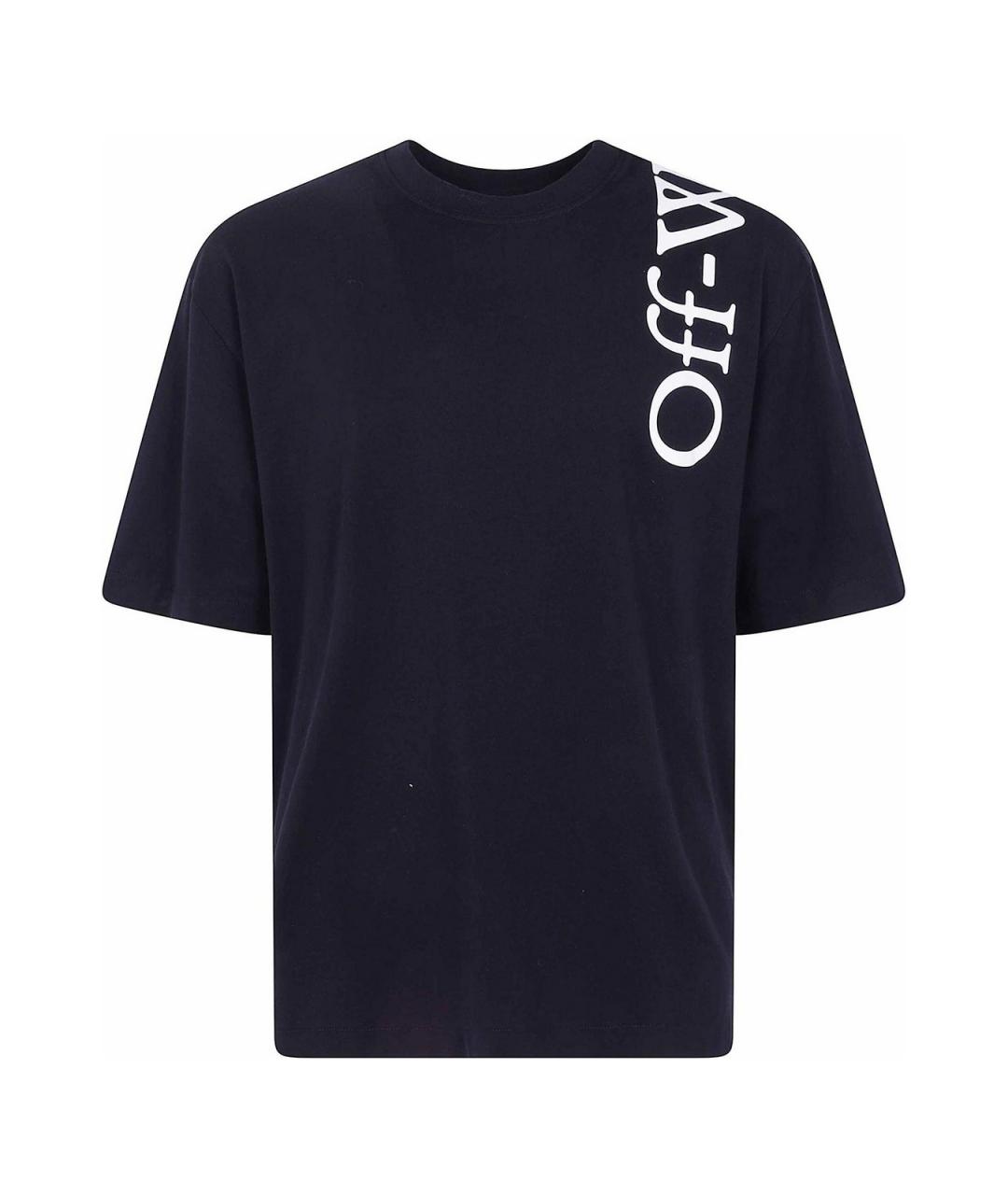 OFF-WHITE Черная хлопковая футболка, фото 1