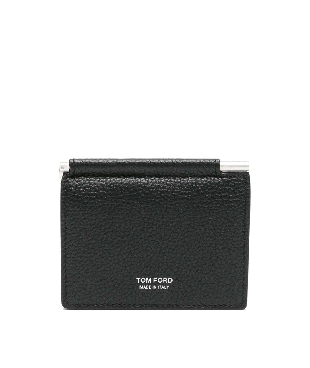 TOM FORD Черный кожаный кошелек, фото 1