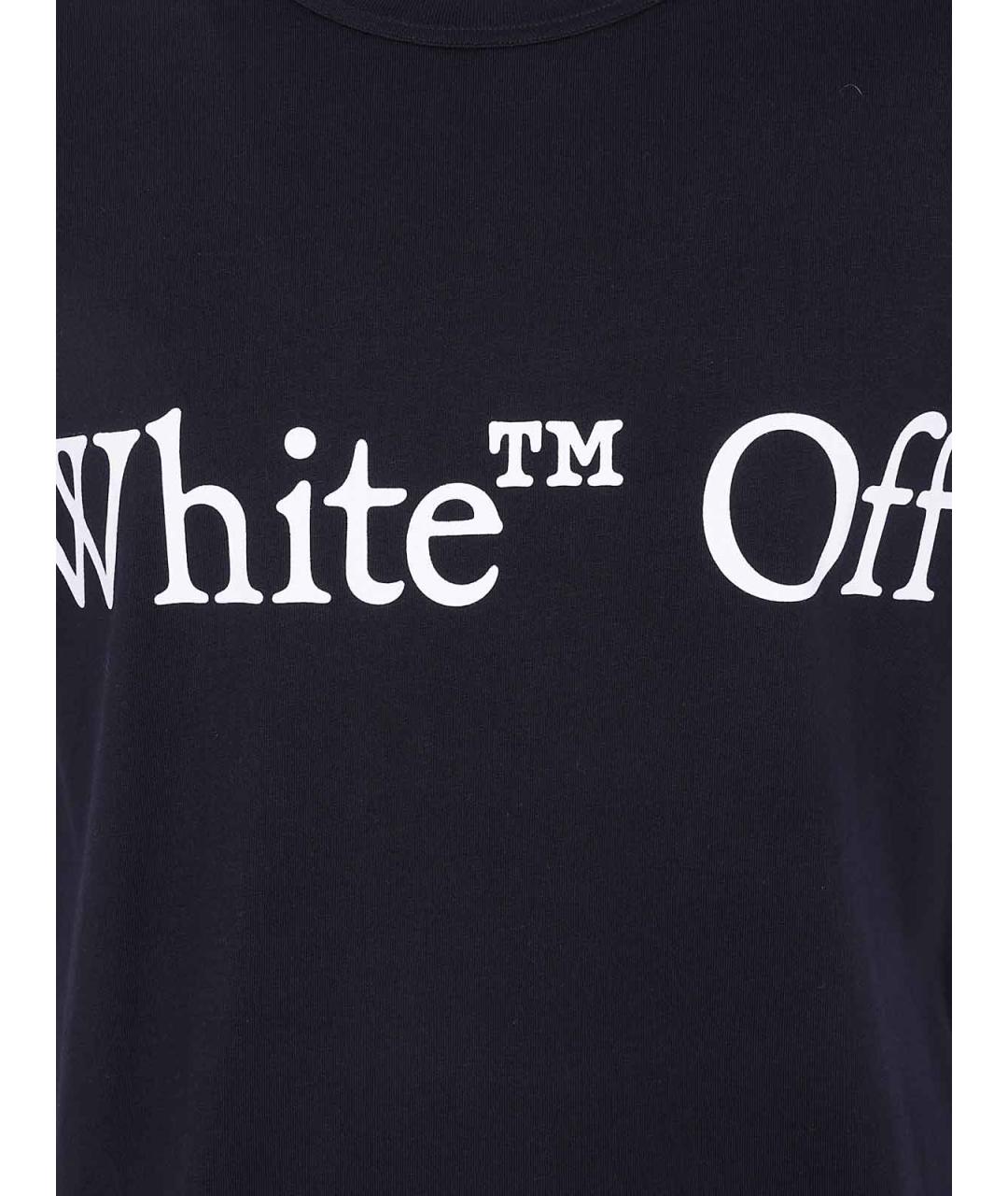 OFF-WHITE Черная хлопковая футболка, фото 3