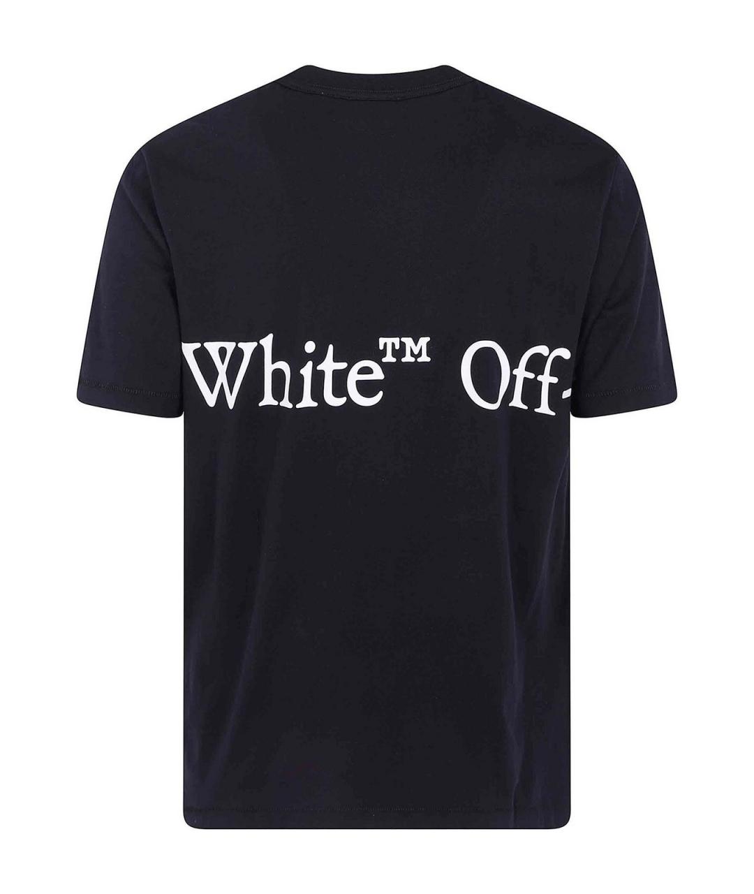 OFF-WHITE Черная хлопковая футболка, фото 2