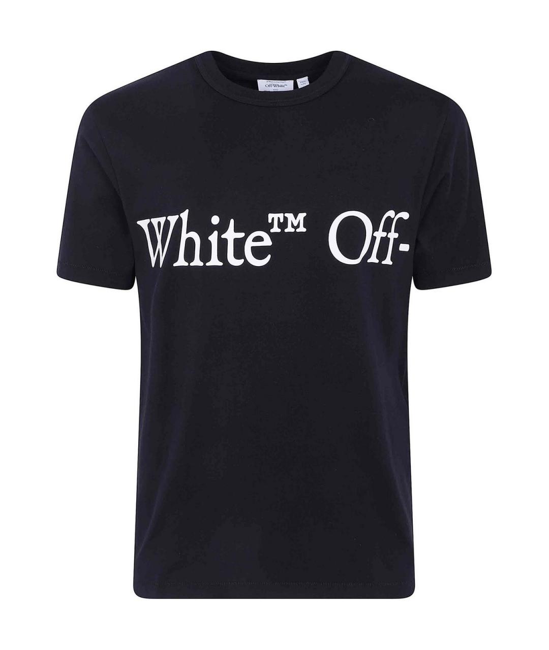 OFF-WHITE Черная хлопковая футболка, фото 1
