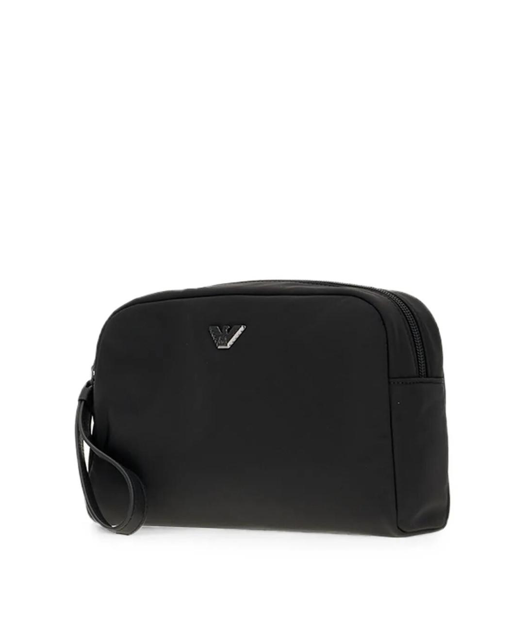 EMPORIO ARMANI Черная нейлоновая барсетка, фото 2
