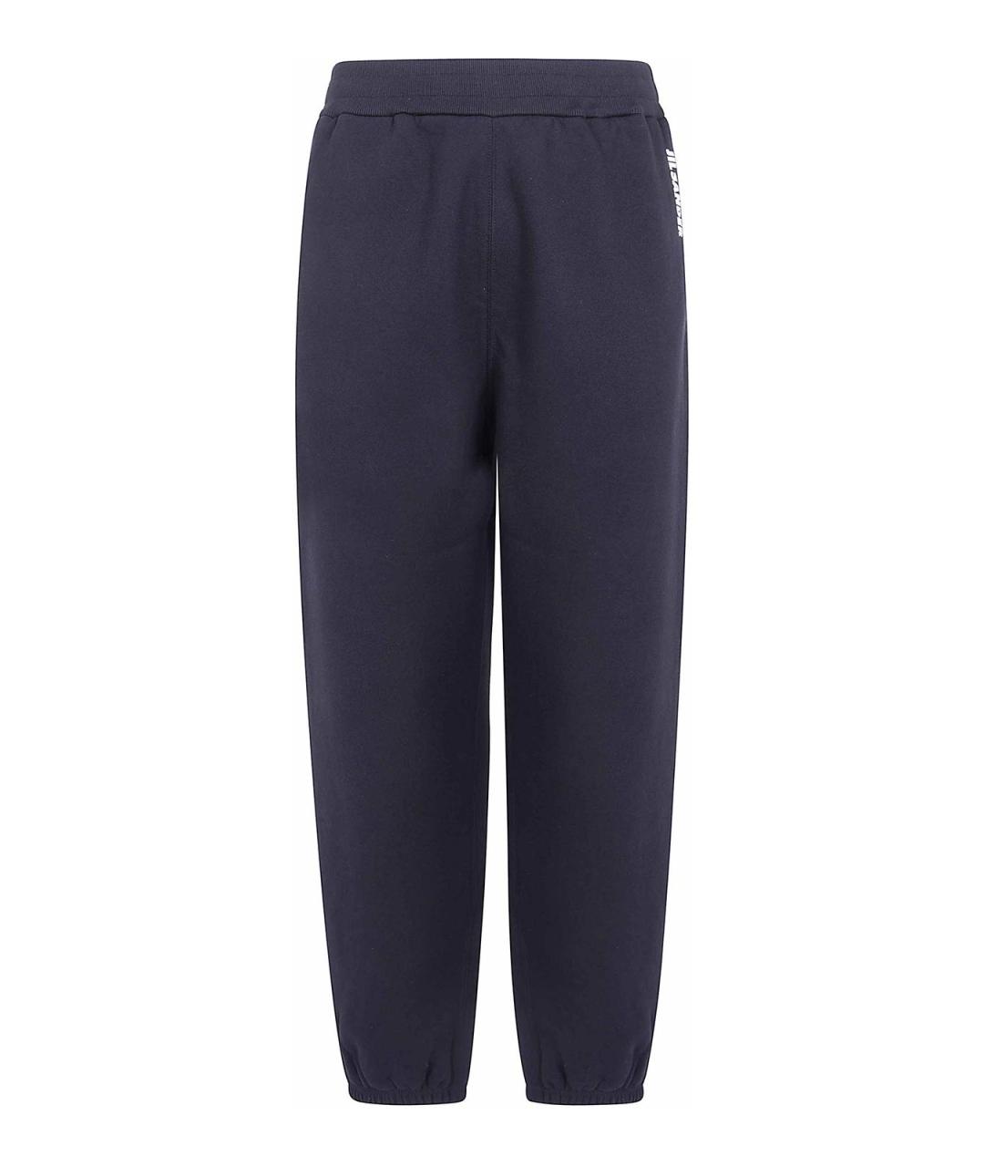 JIL SANDER Черные хлопковые повседневные брюки, фото 1