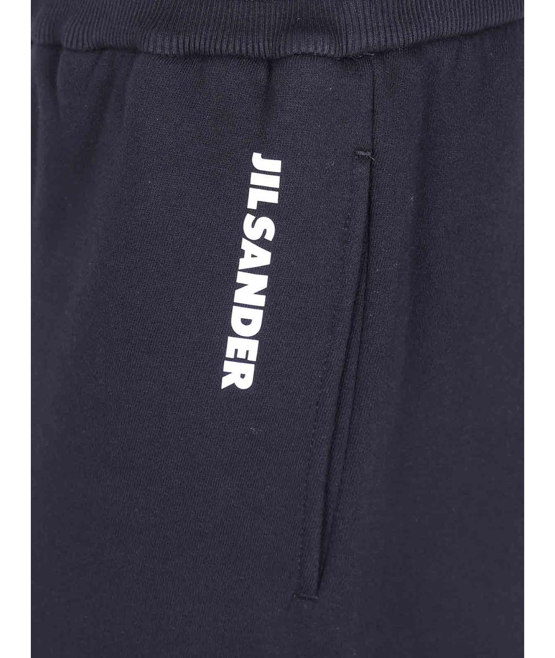 JIL SANDER Черные хлопковые повседневные брюки, фото 3