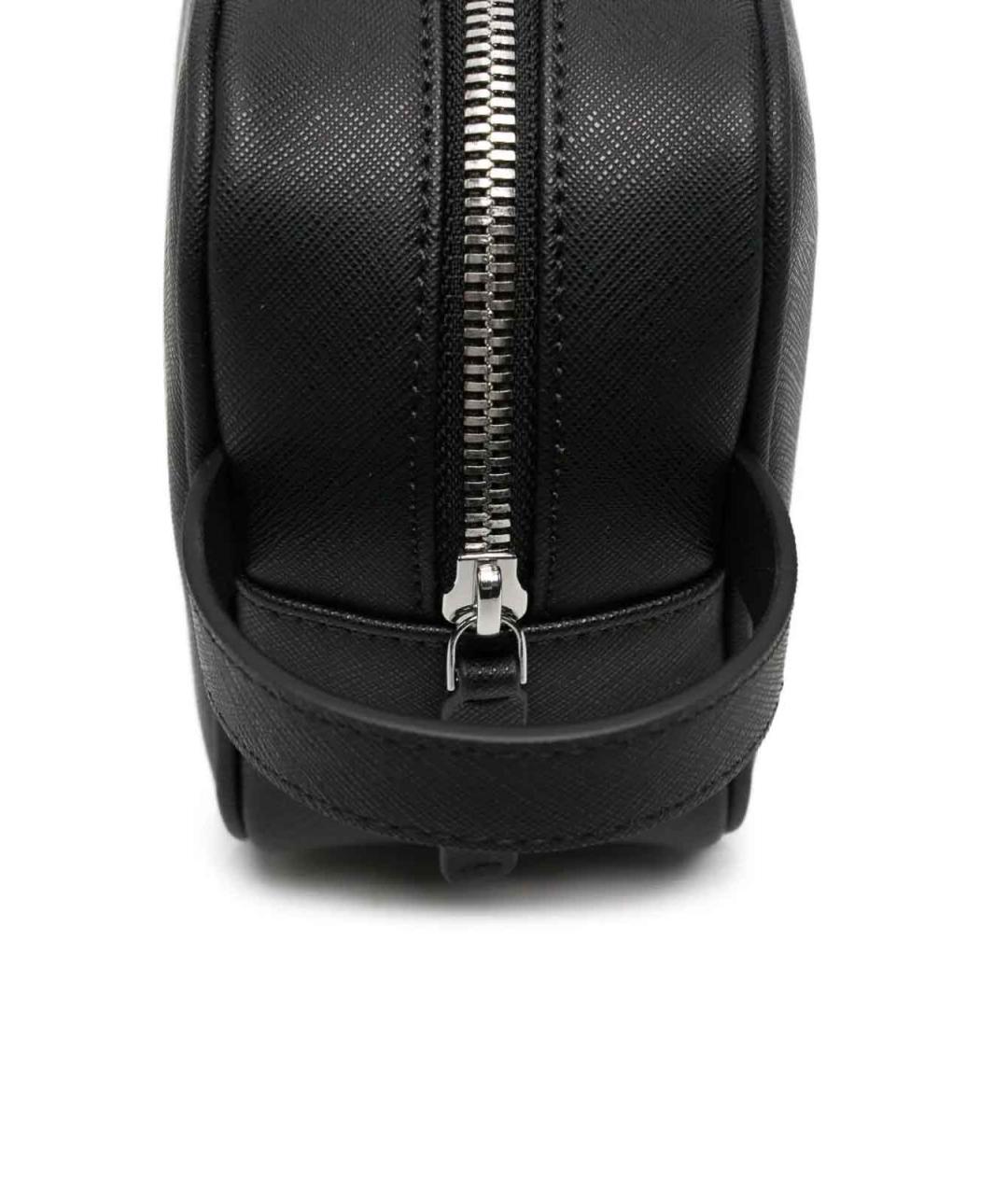 EMPORIO ARMANI Черная барсетка из искусственной кожи, фото 3