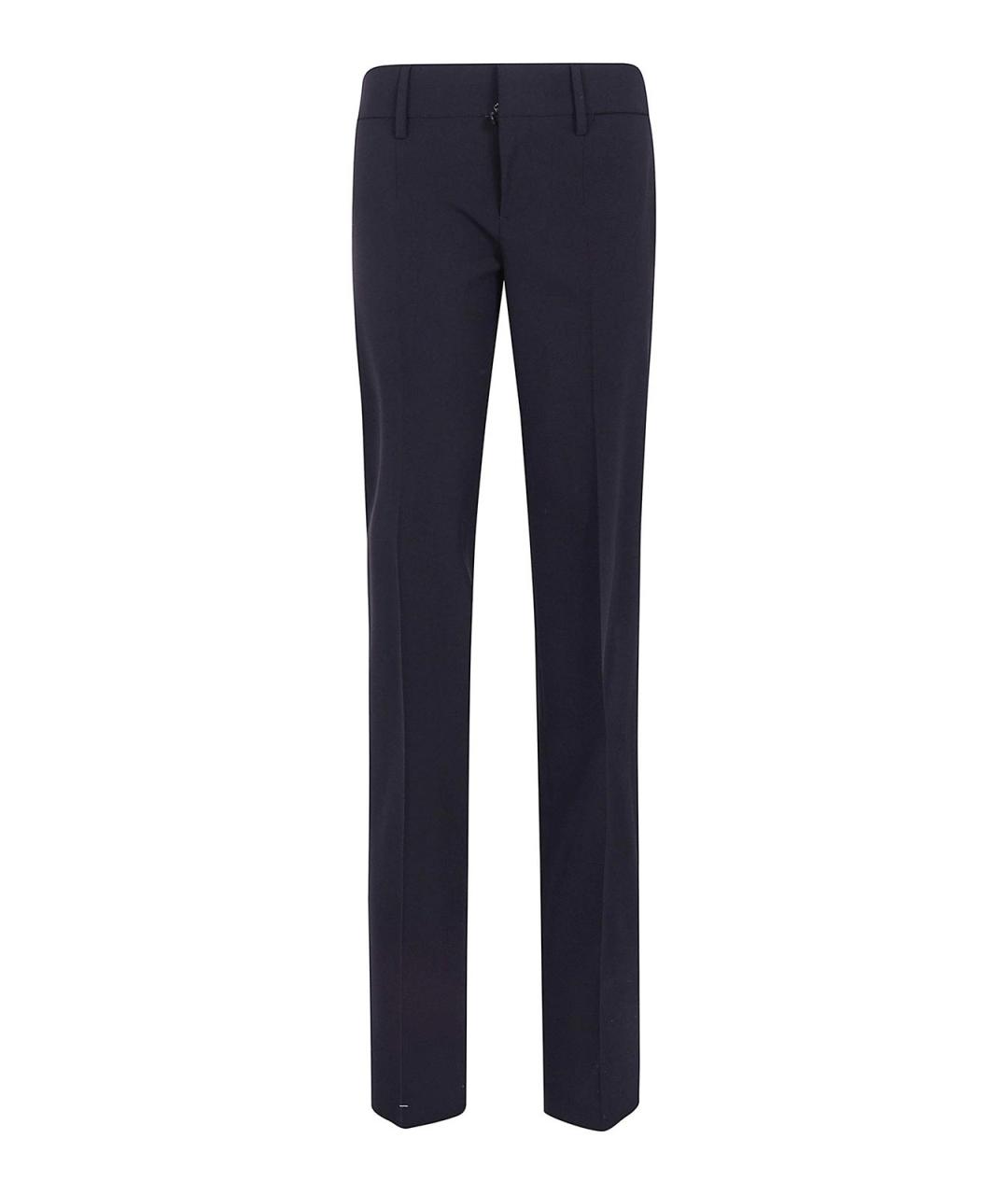 DSQUARED2 Черные полиэстеровые прямые брюки, фото 1