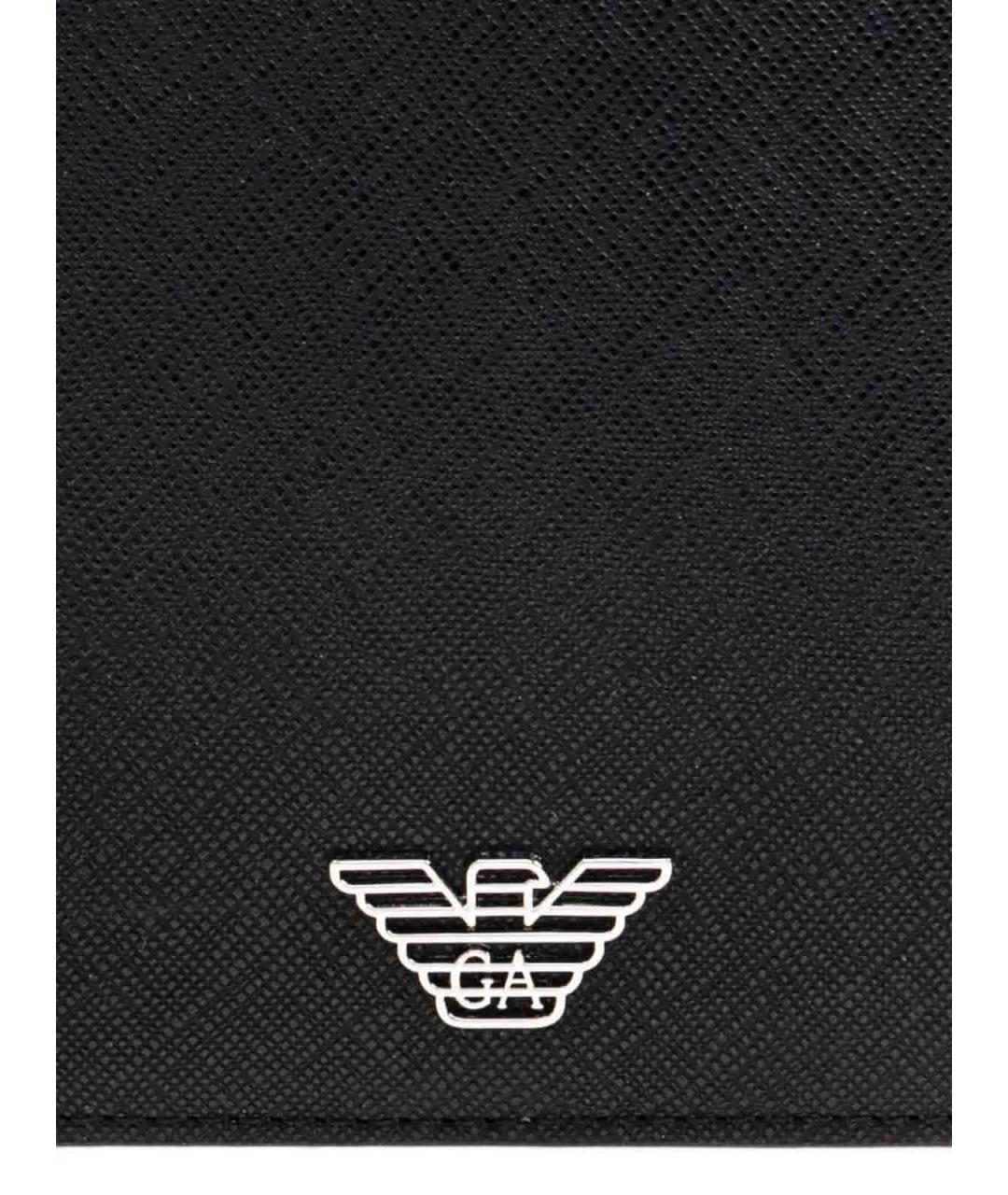 EMPORIO ARMANI Черный кошелек из искусственной кожи, фото 5