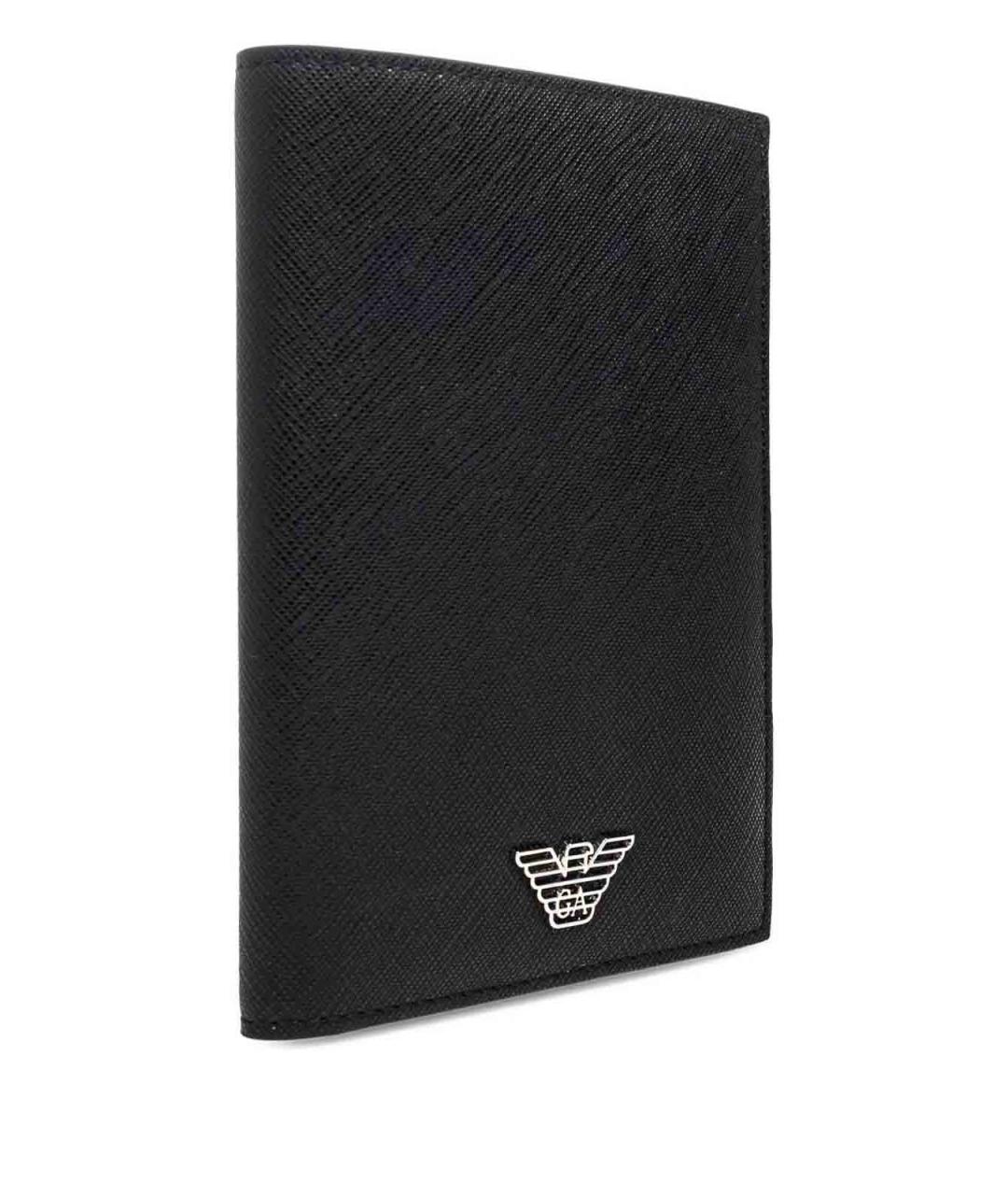 EMPORIO ARMANI Черный кошелек из искусственной кожи, фото 3