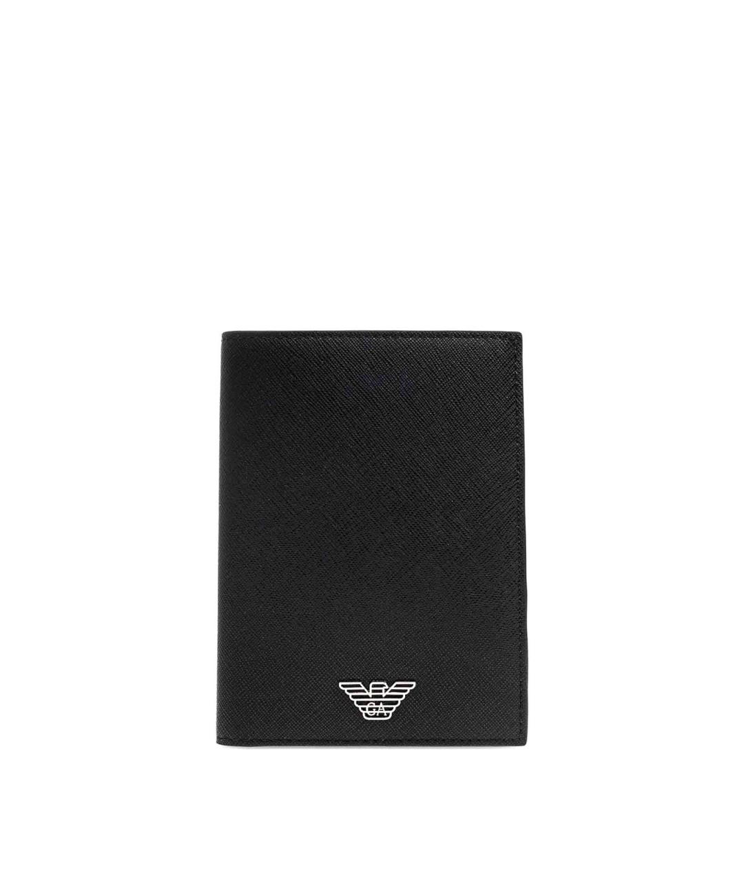 EMPORIO ARMANI Черный кошелек из искусственной кожи, фото 1
