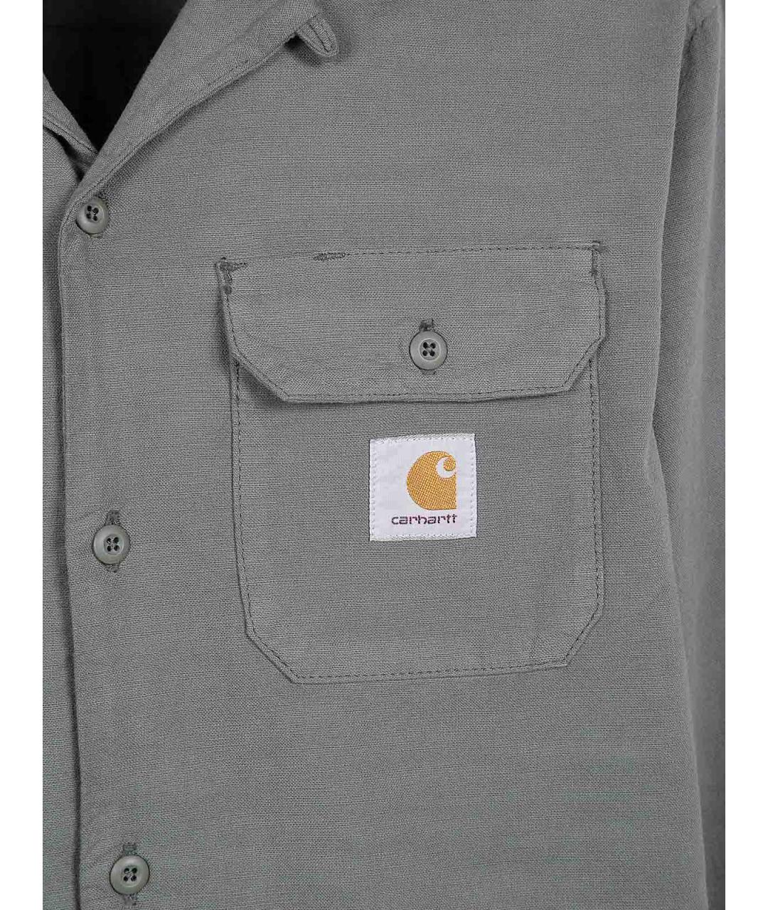 CARHARTT Зеленая хлопковая кэжуал рубашка, фото 3