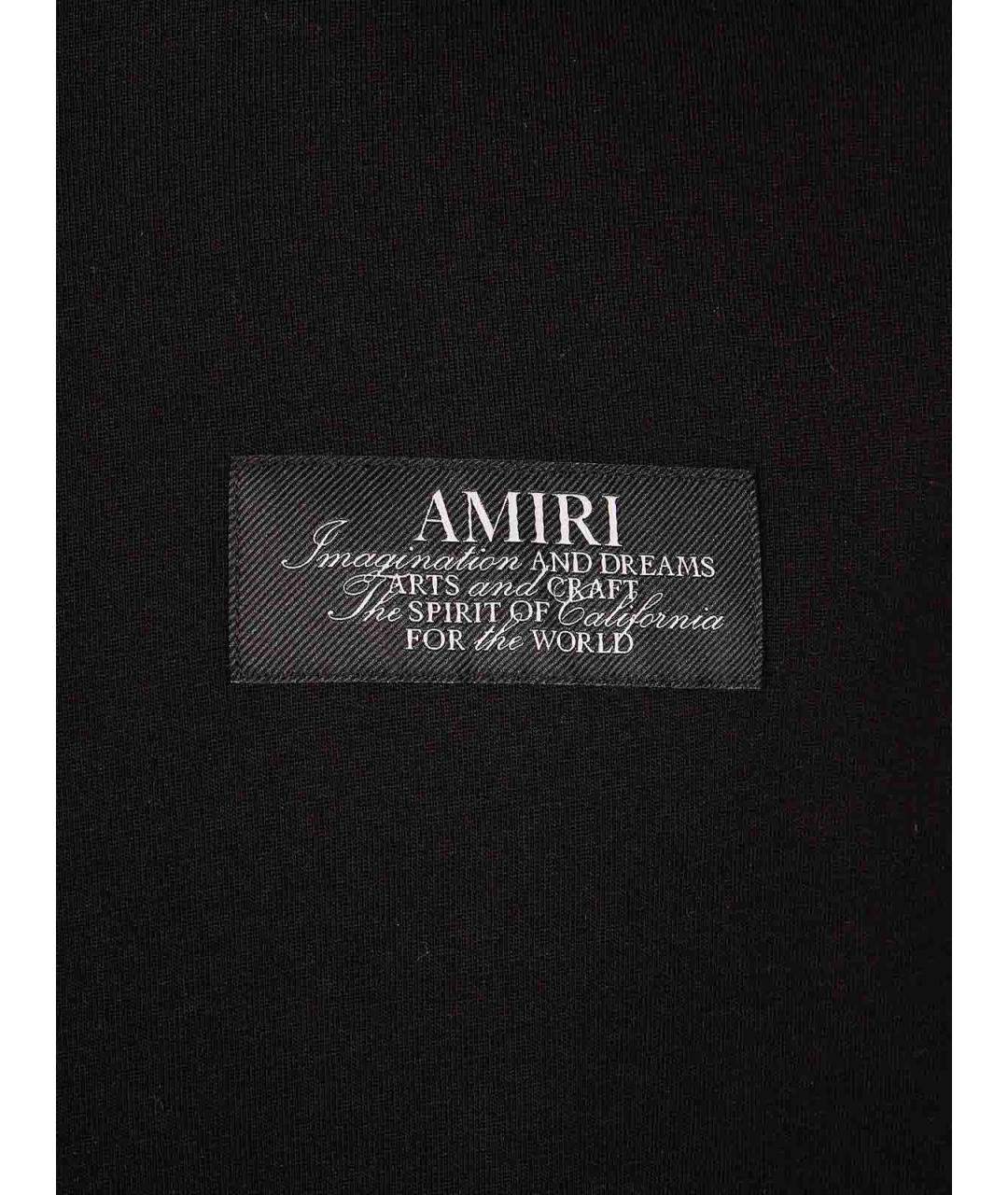AMIRI Черная хлопковая футболка, фото 3