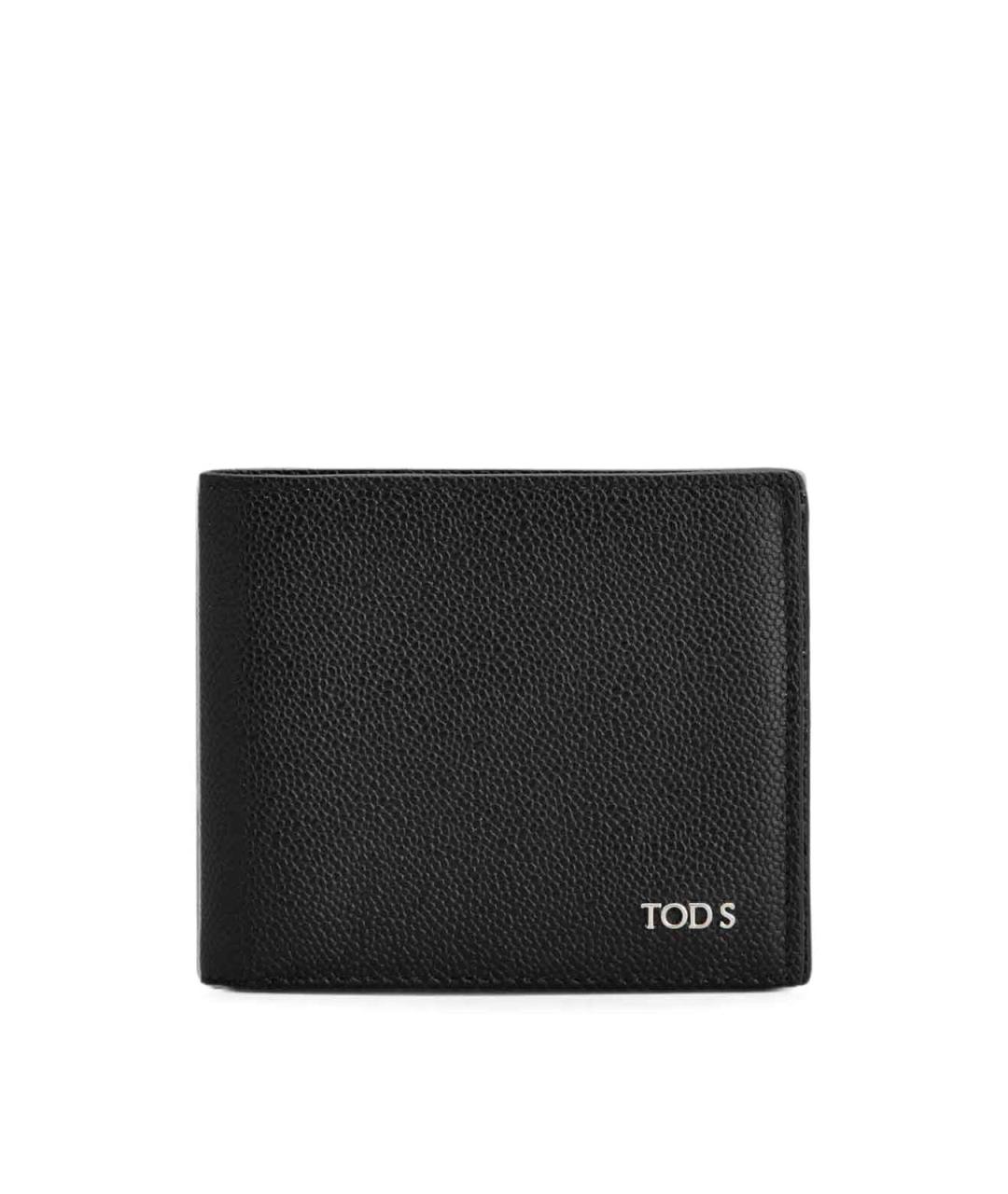 TOD'S Черный кожаный кошелек, фото 1