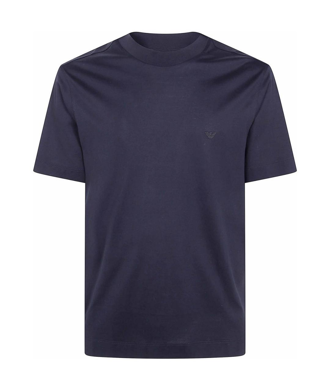 EMPORIO ARMANI Черная хлопковая футболка, фото 1