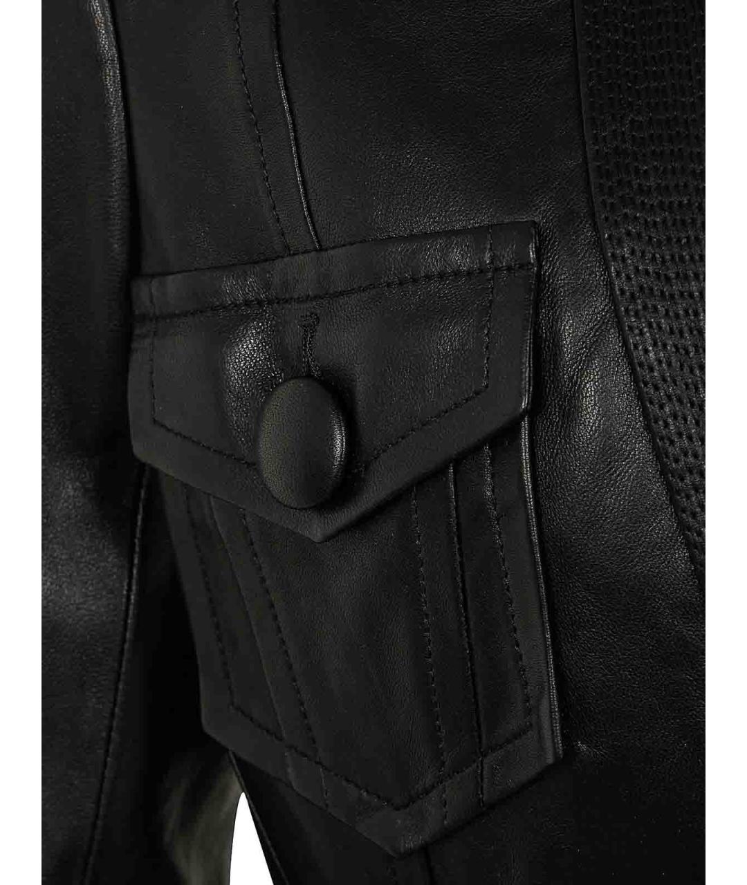 BALMAIN Черная кожаная куртка, фото 3