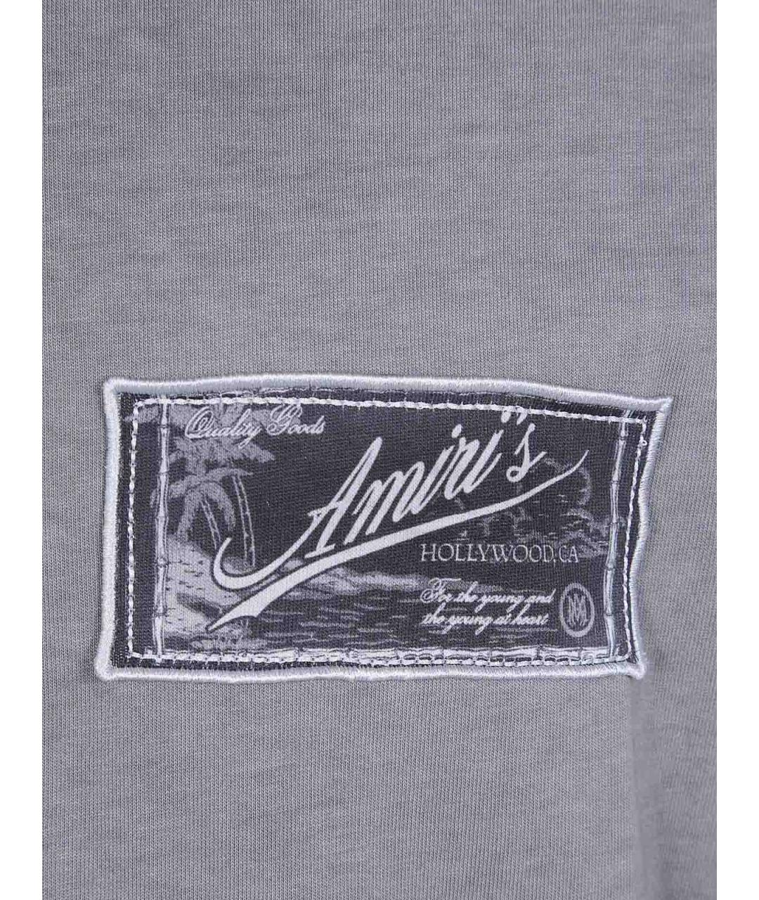 AMIRI Черная хлопковая футболка, фото 3