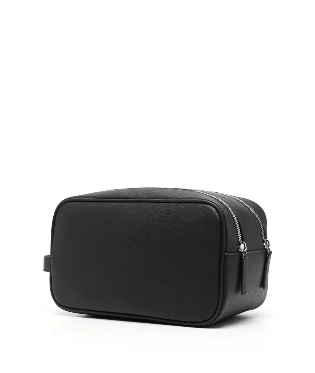EMPORIO ARMANI Черная барсетка из искусственной кожи, фото 2