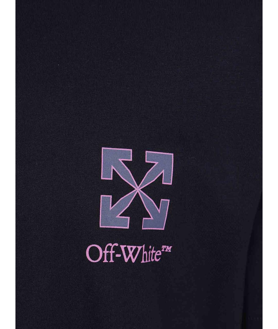 OFF-WHITE Черная хлопковая футболка, фото 3