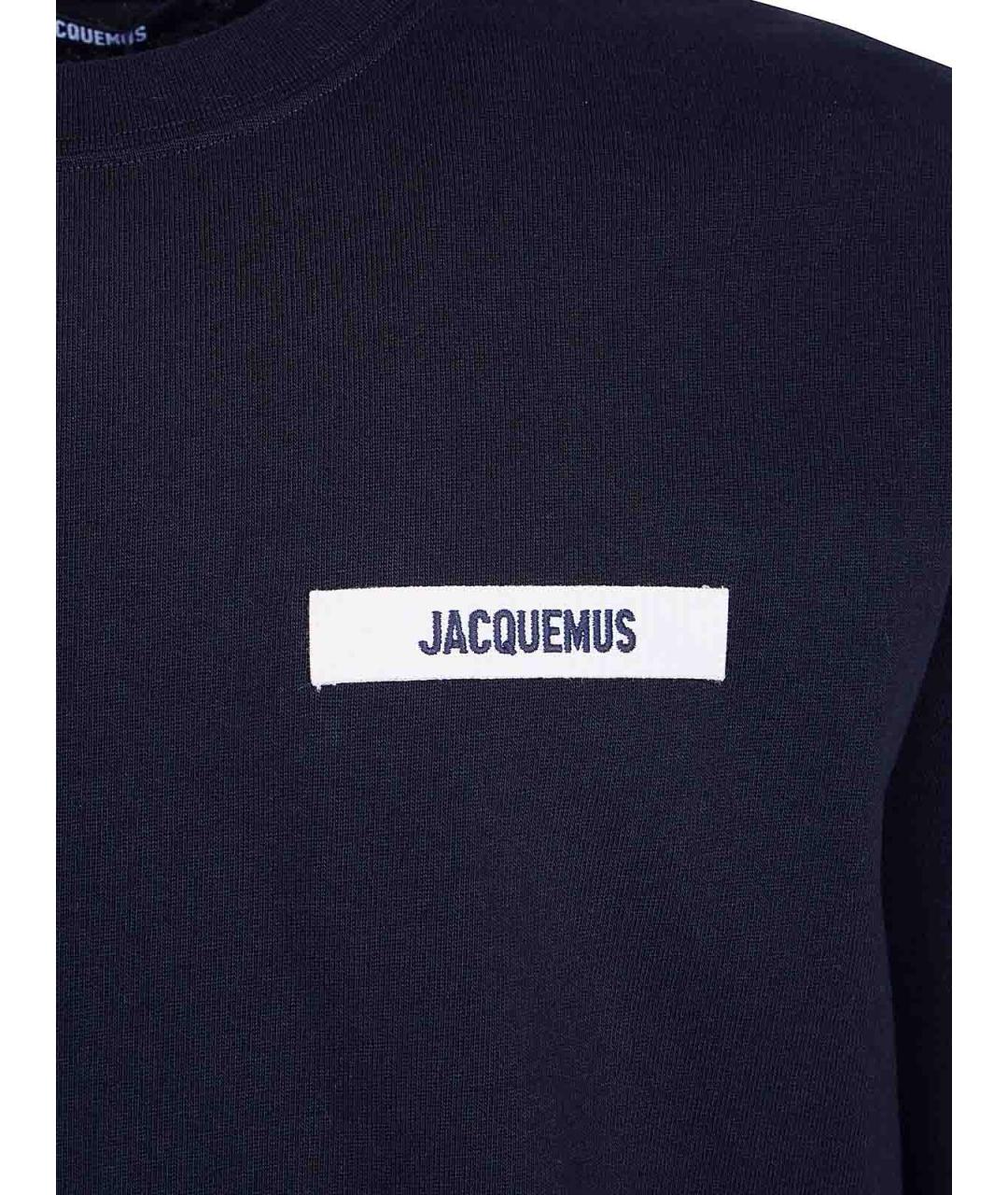 JACQUEMUS Черная хлопковая футболка, фото 3