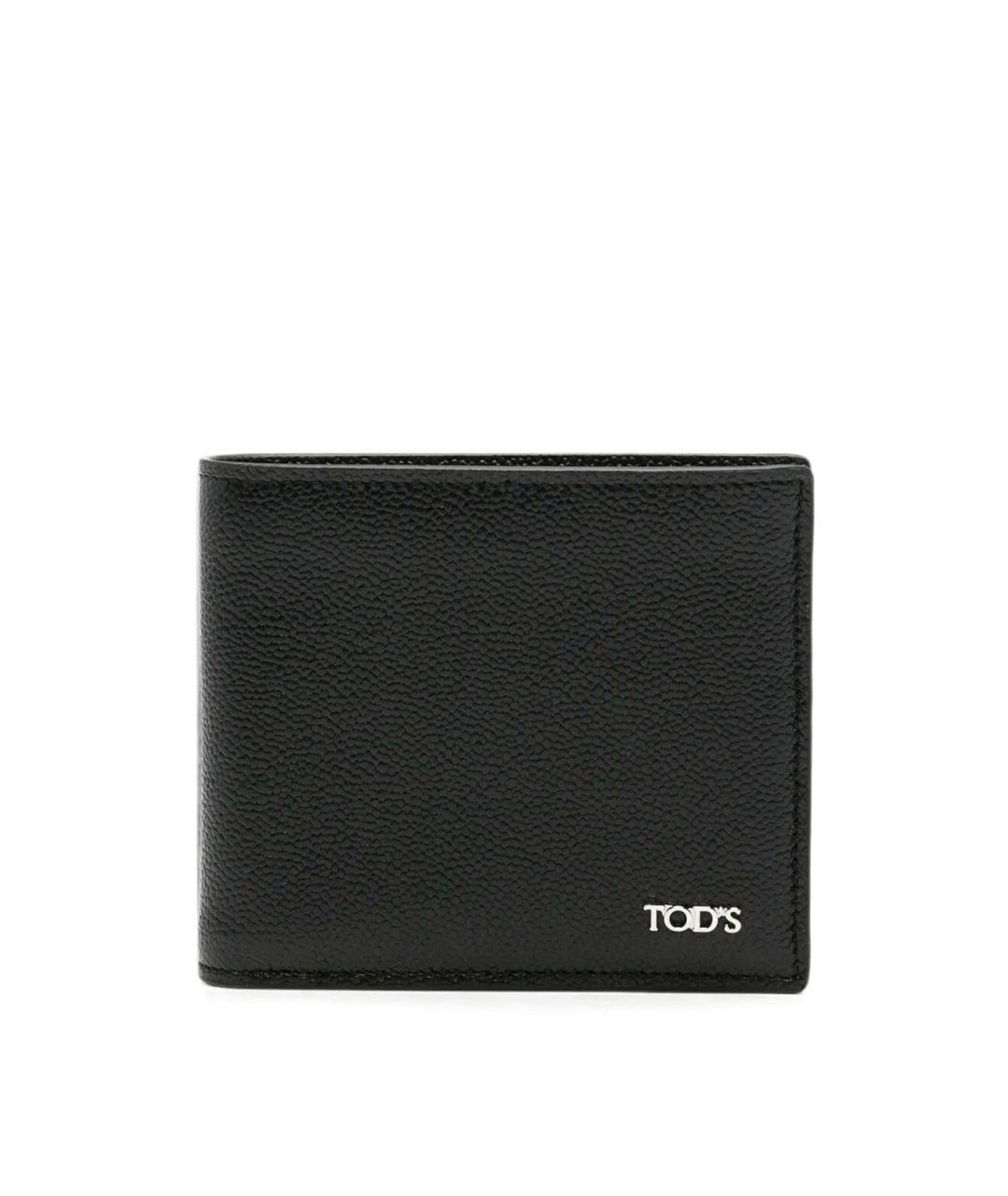 TOD'S Черный кожаный кошелек, фото 1