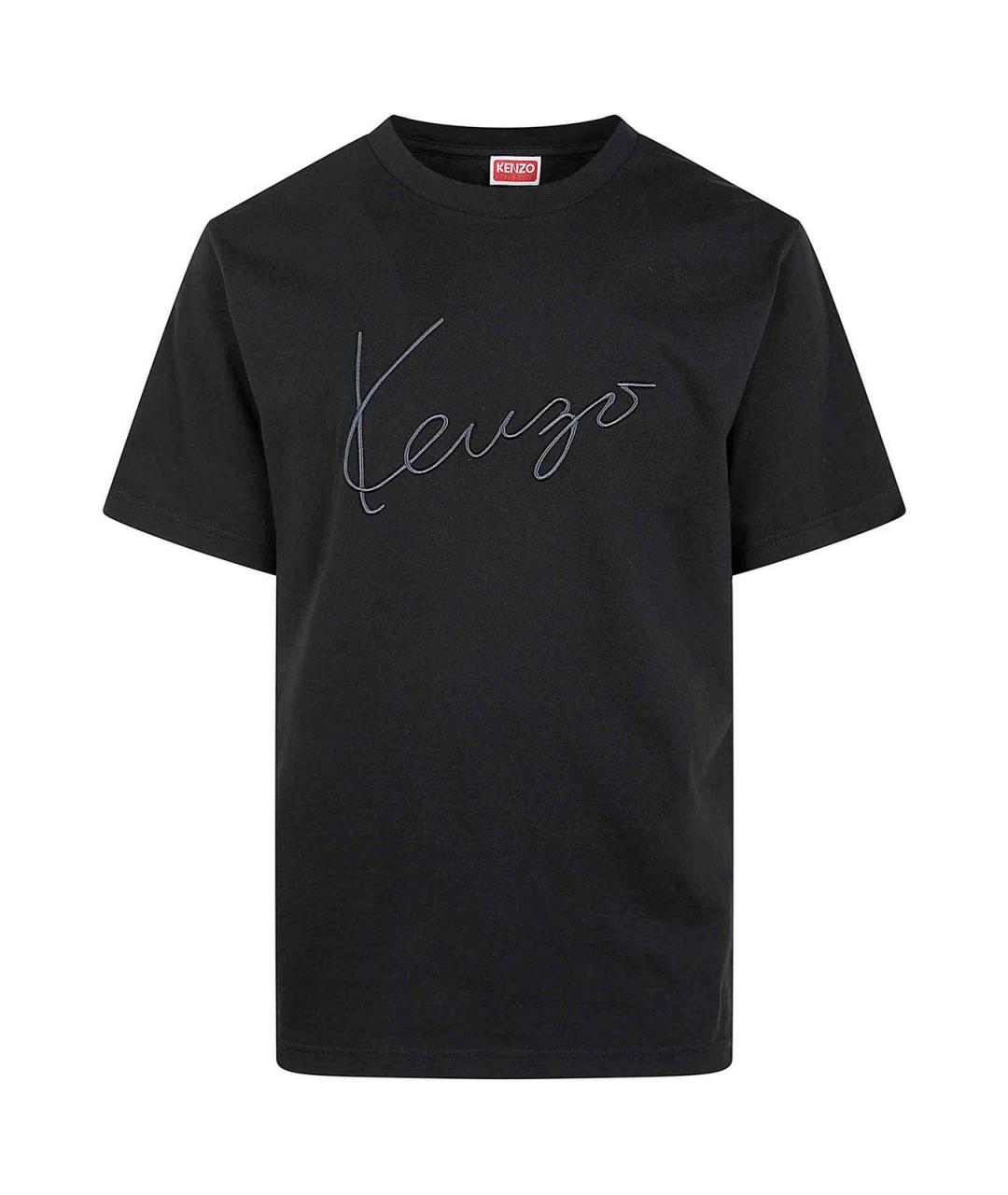 KENZO Черная хлопковая футболка, фото 1