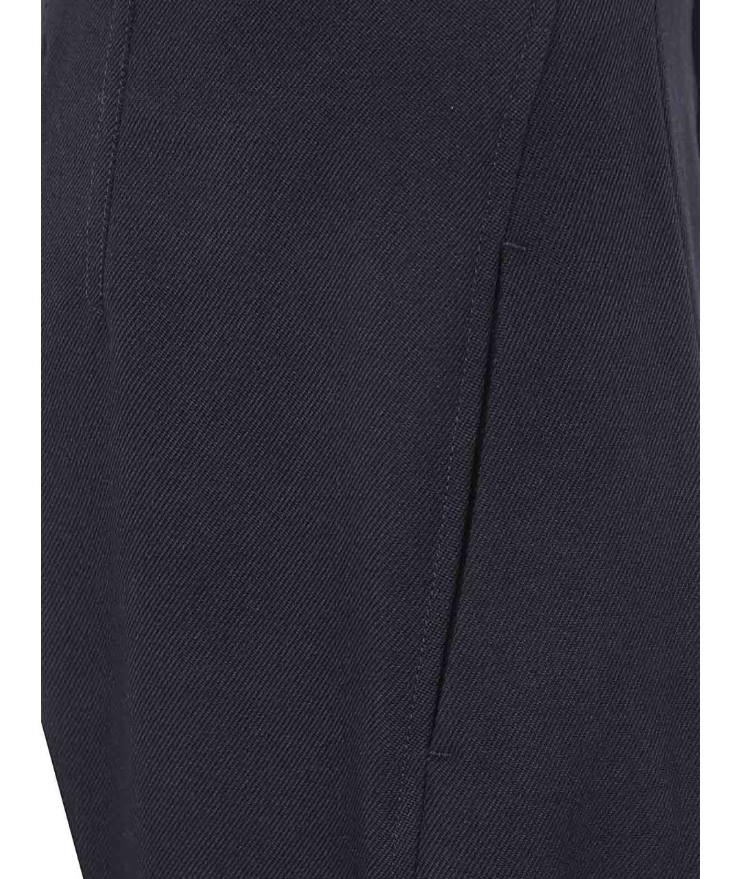 VICTORIA BECKHAM Черные шерстяные прямые брюки, фото 3