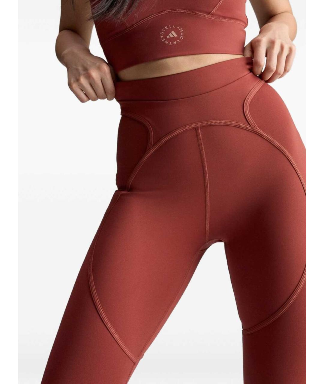 ADIDAS BY STELLA MCCARTNEY Красные полиамидовые леггинсы и велосипедки, фото 3