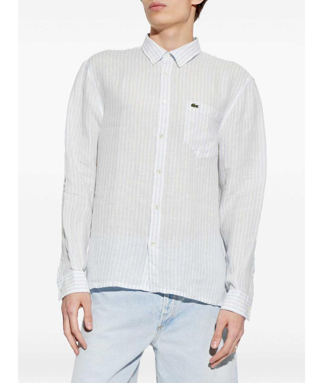 LACOSTE Мульти льняная кэжуал рубашка, фото 3