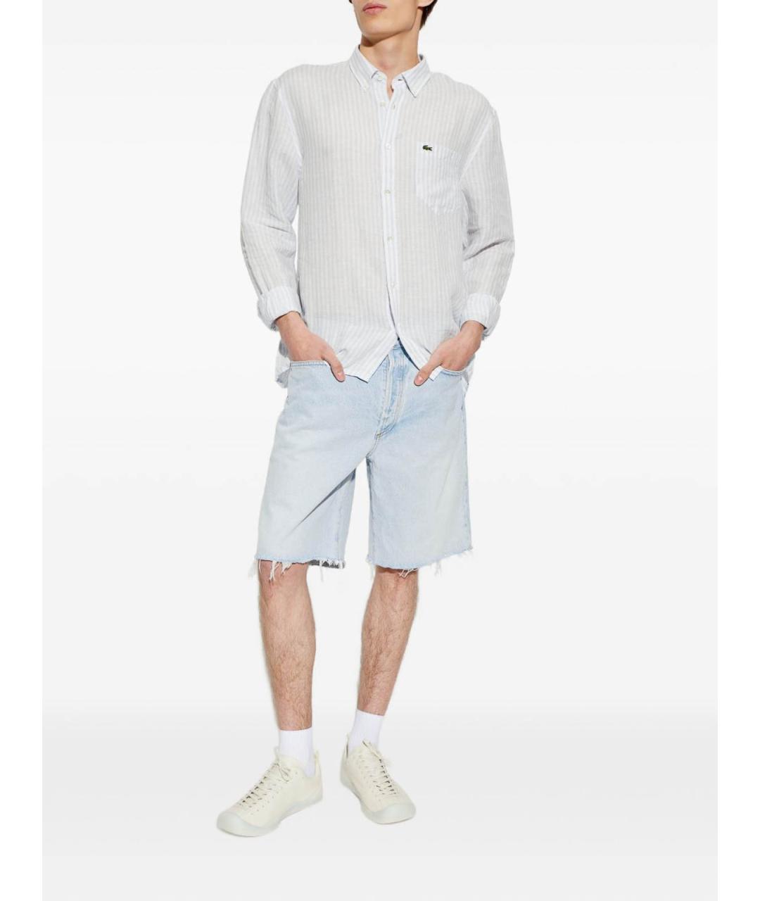 LACOSTE Мульти льняная кэжуал рубашка, фото 5