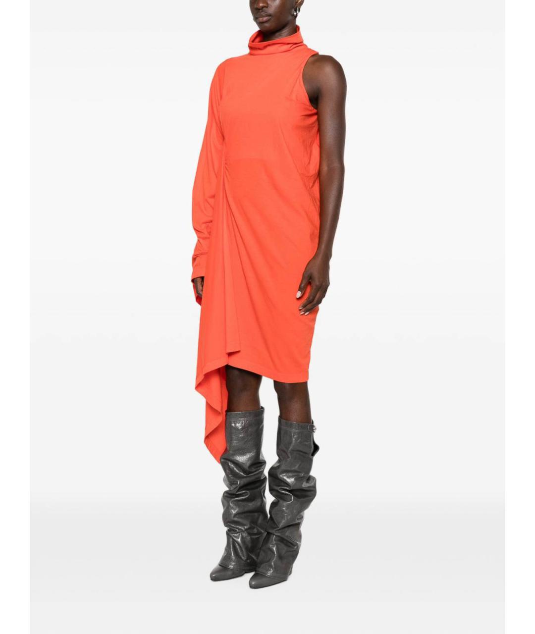 BALENCIAGA Красное хлопковое повседневное платье, фото 5