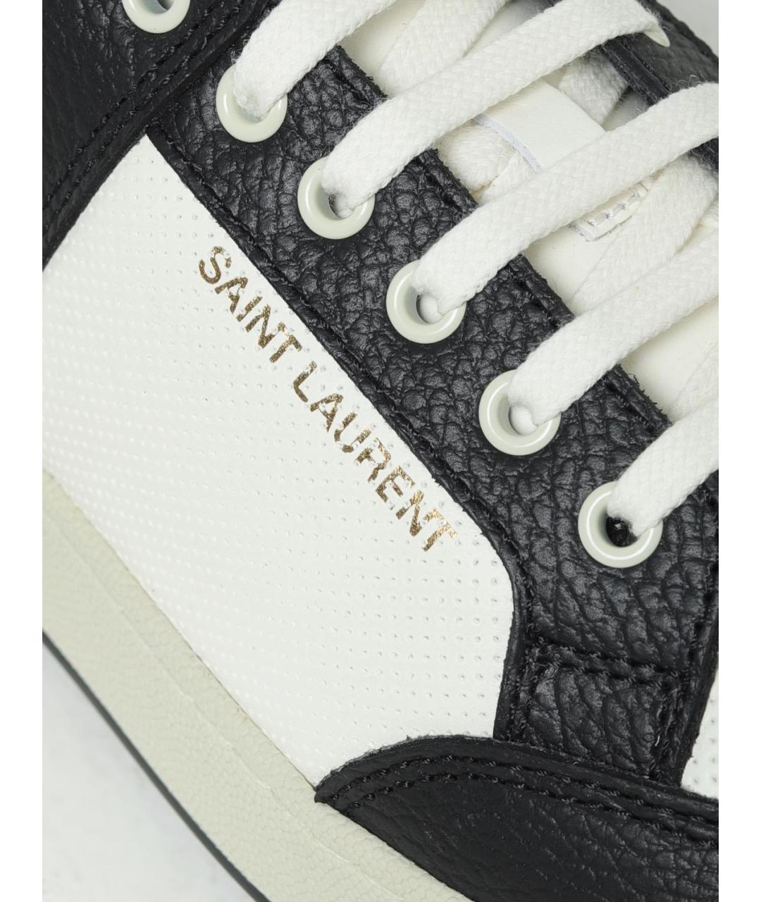 SAINT LAURENT Белые низкие кроссовки / кеды, фото 4