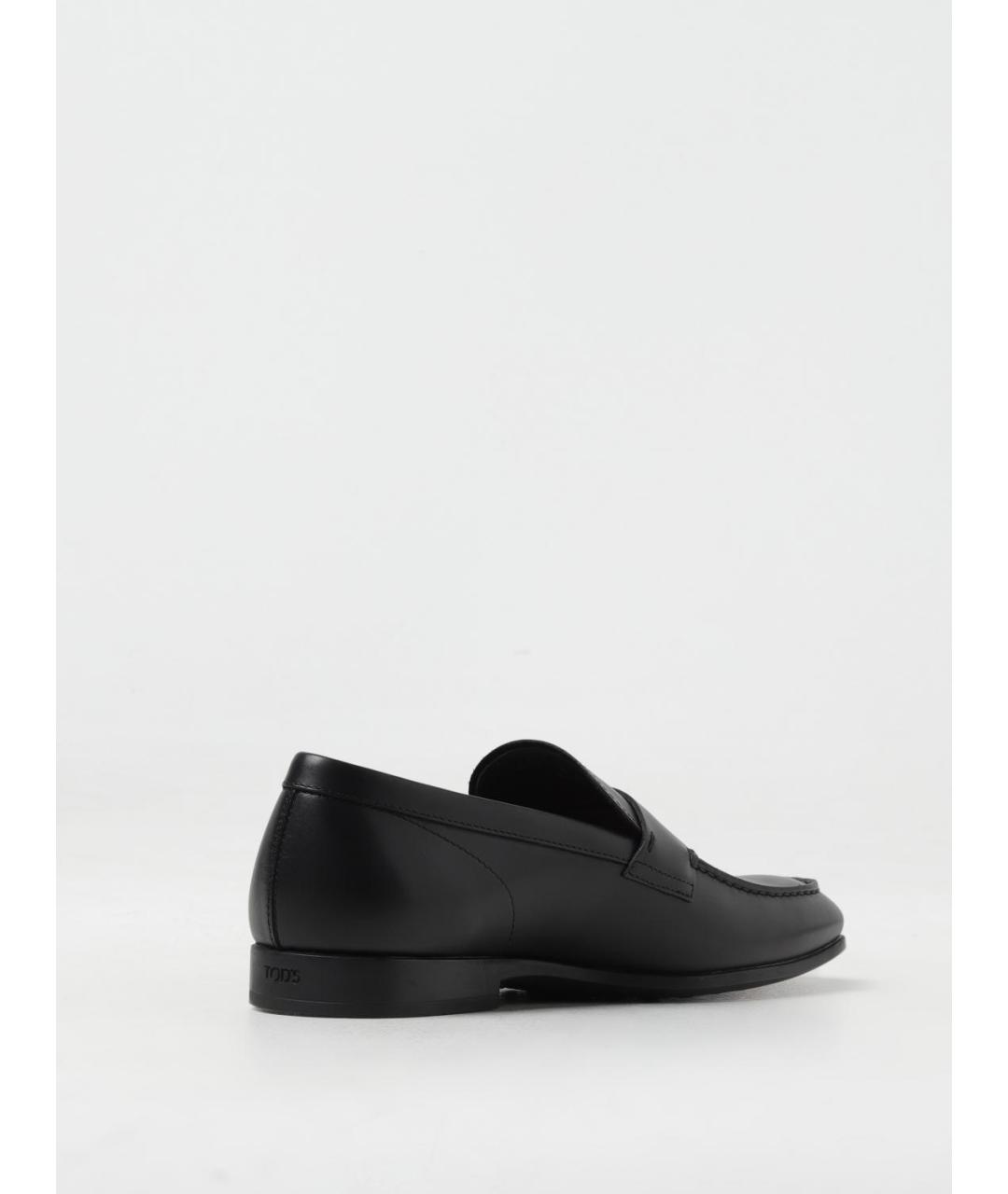 TOD'S Черные кожаные лоферы, фото 3