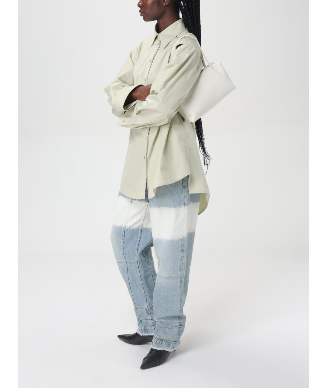 JIL SANDER Бежевая кожаная сумка через плечо, фото 2