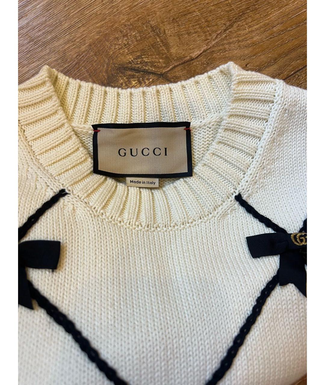 GUCCI Белое хлопковое повседневное платье, фото 3