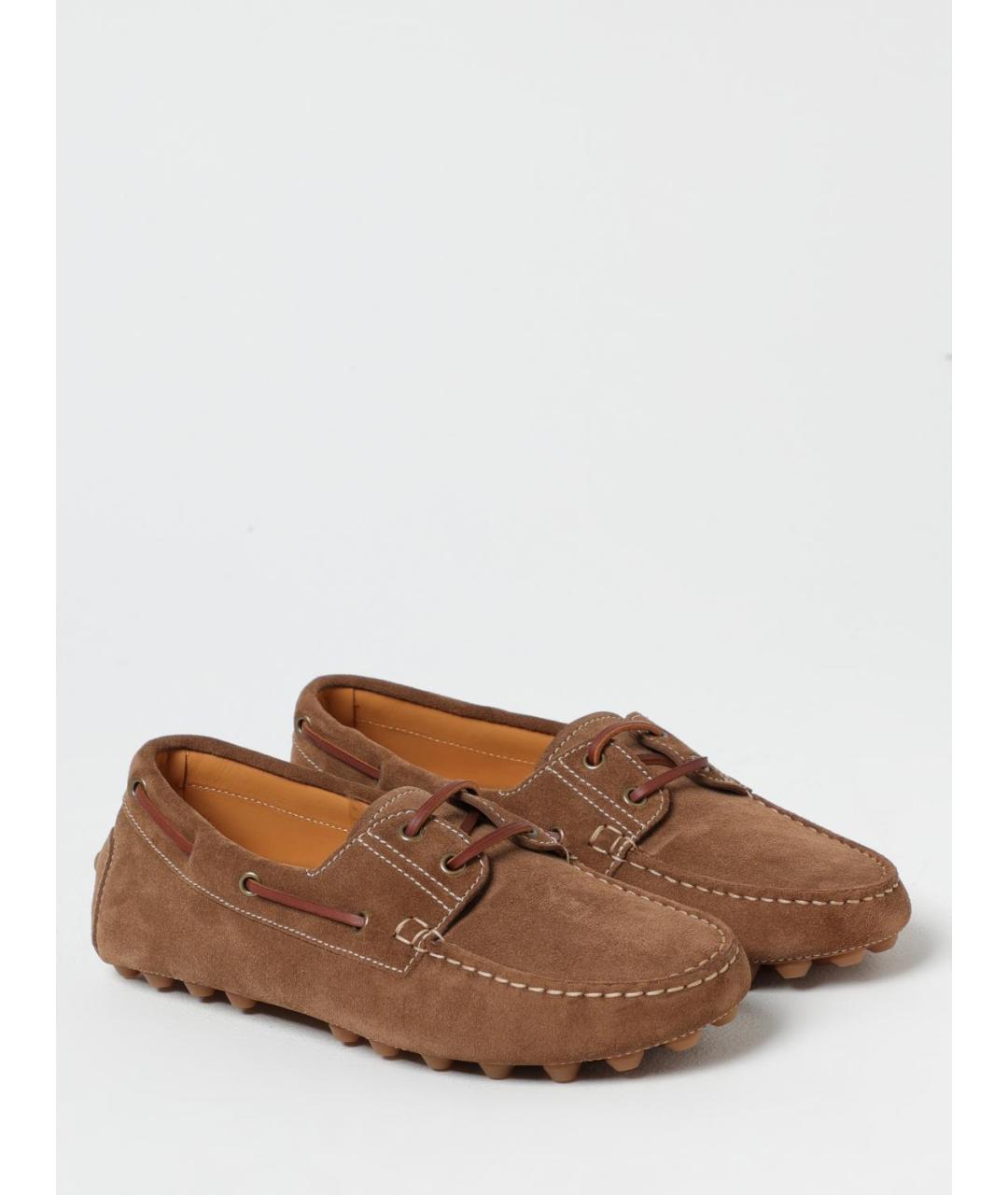 TOD'S Коричневые замшевые лоферы, фото 2