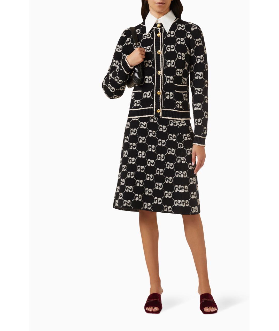 GUCCI Черный костюм с юбками, фото 7