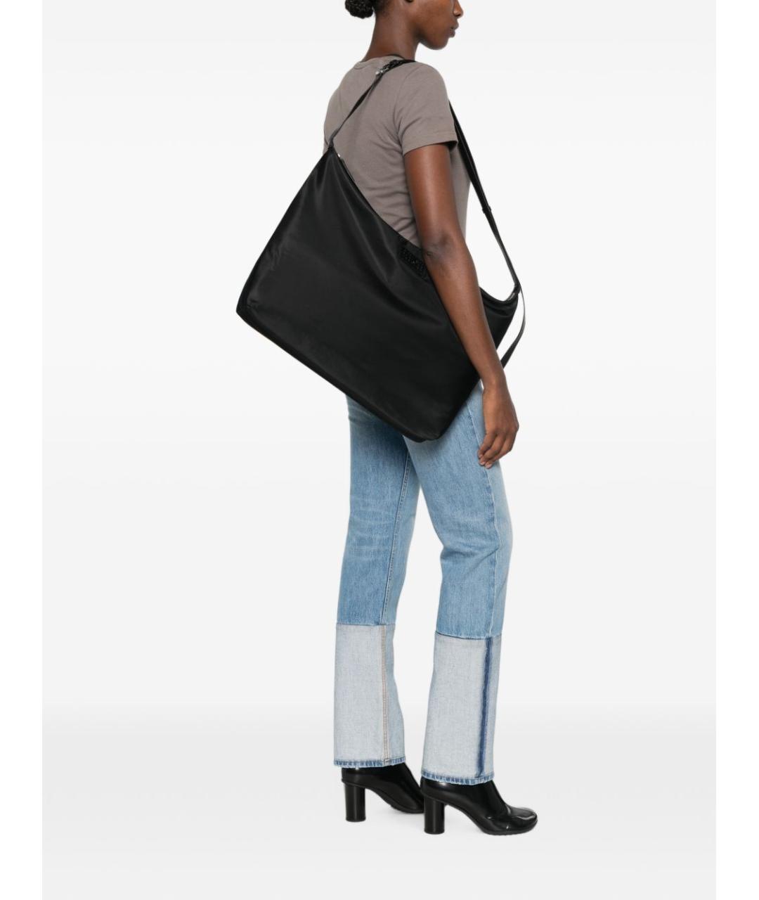 MM6 MAISON MARGIELA Черная нейлоновая сумка тоут, фото 2