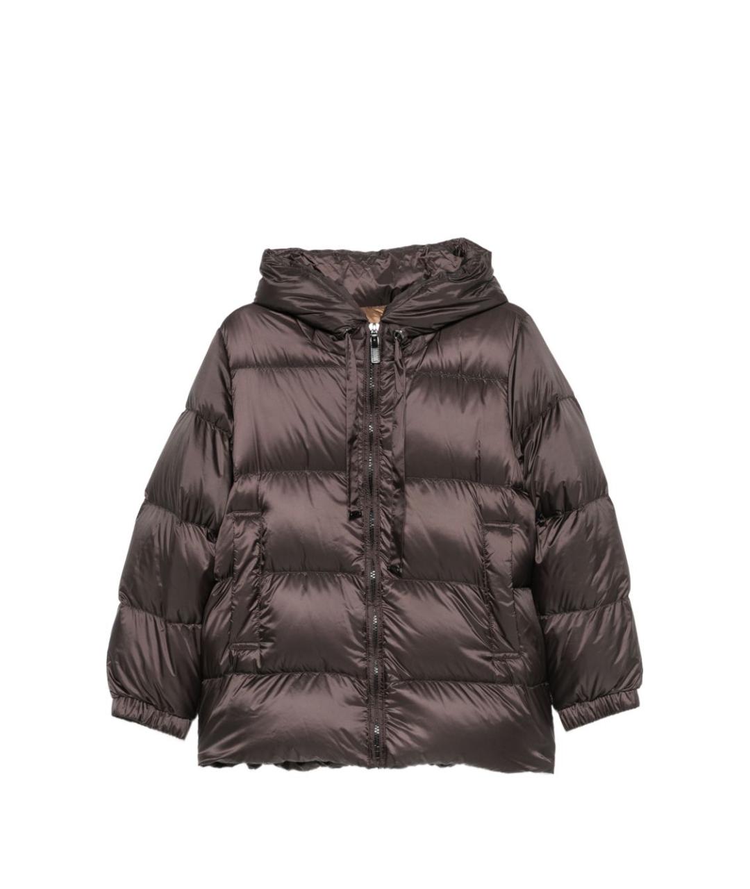 MAX MARA Коричневый полиэстеровый пуховик, фото 1