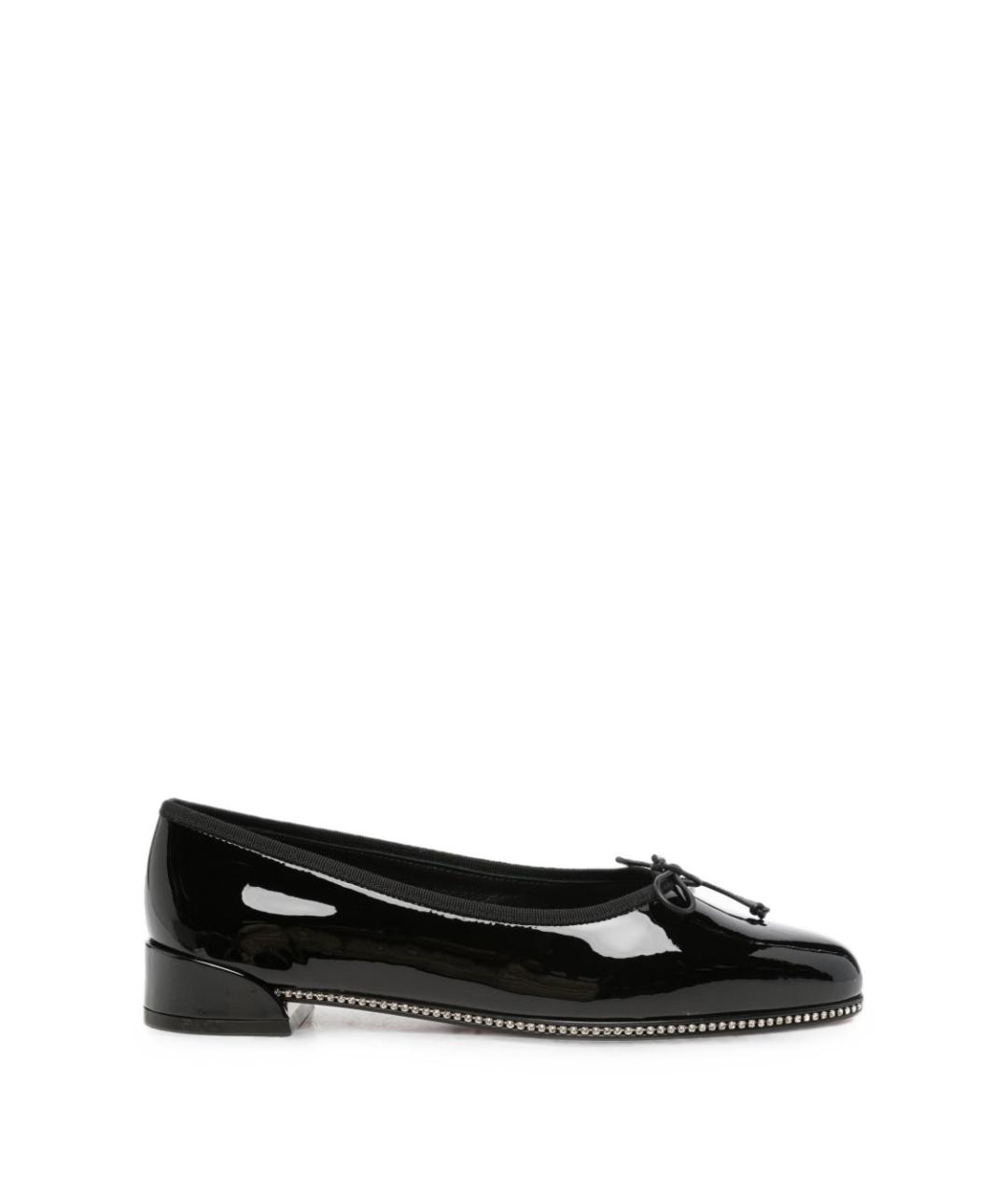 CHRISTIAN LOUBOUTIN Черные балетки из лакированной кожи, фото 1